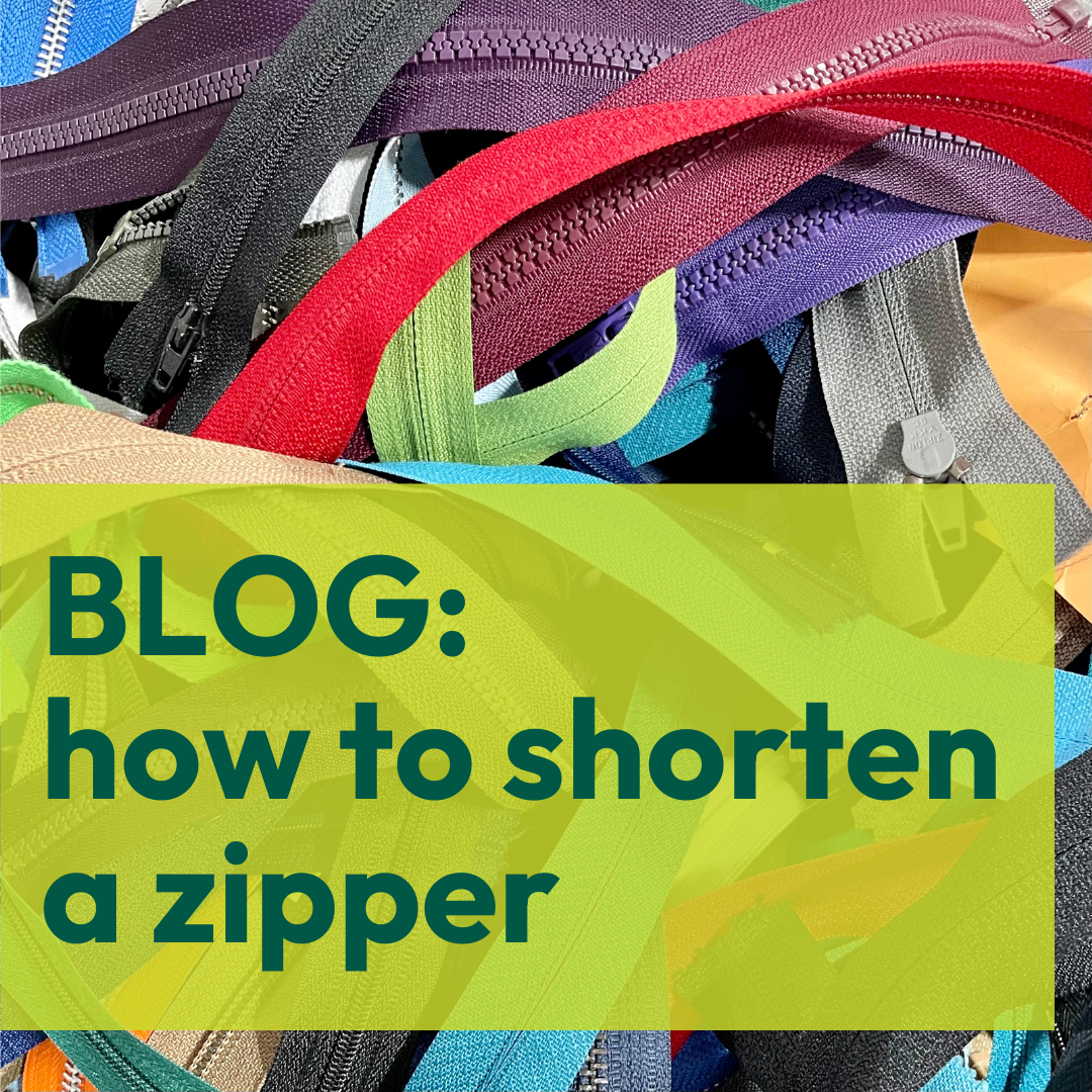 How to shorten a zipper