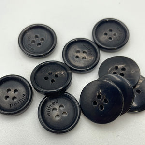 Buttons, Plastic, 2cm , Black (NBU0432)