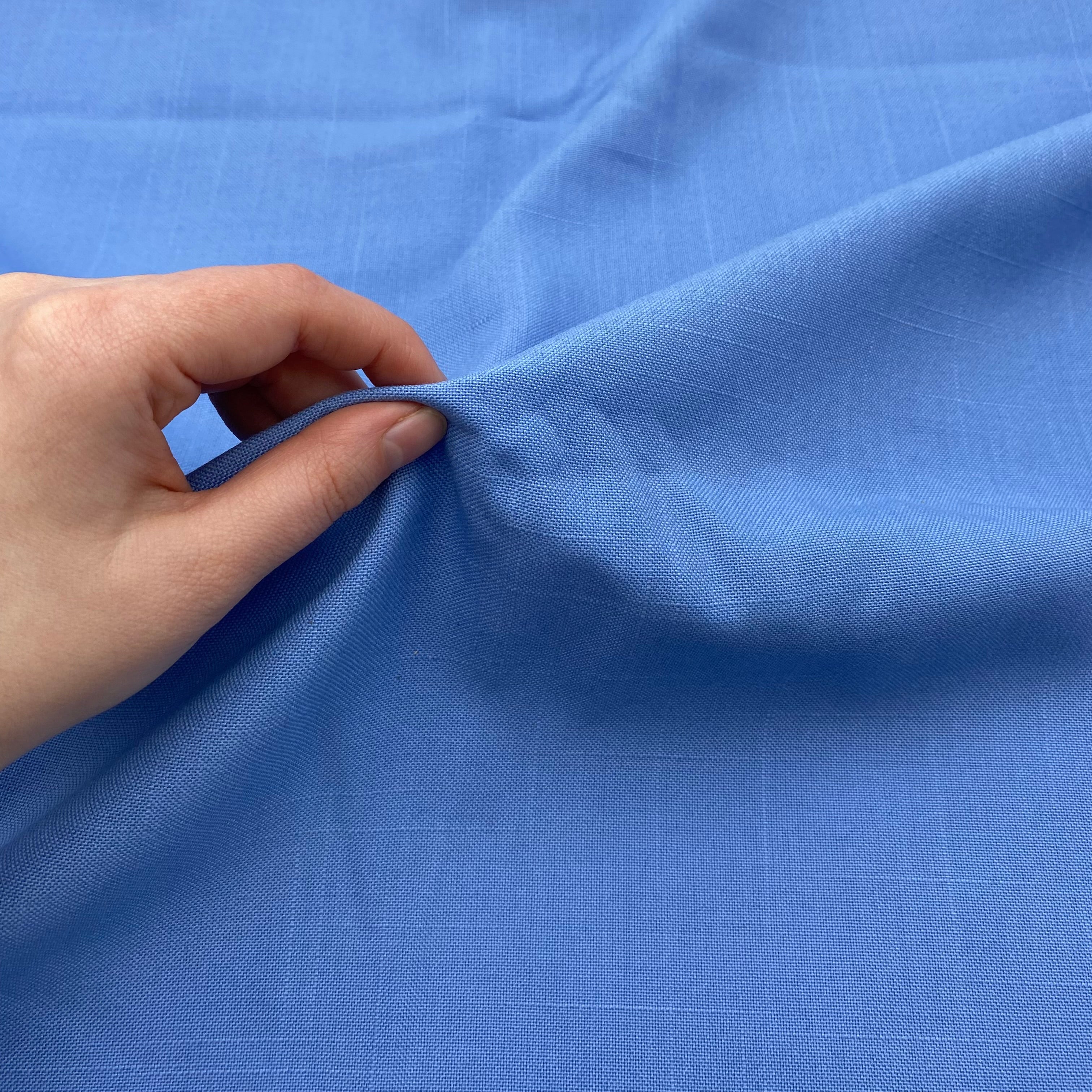 Cotton Blend Slub Suiting - Sky Blue (WSW0683)