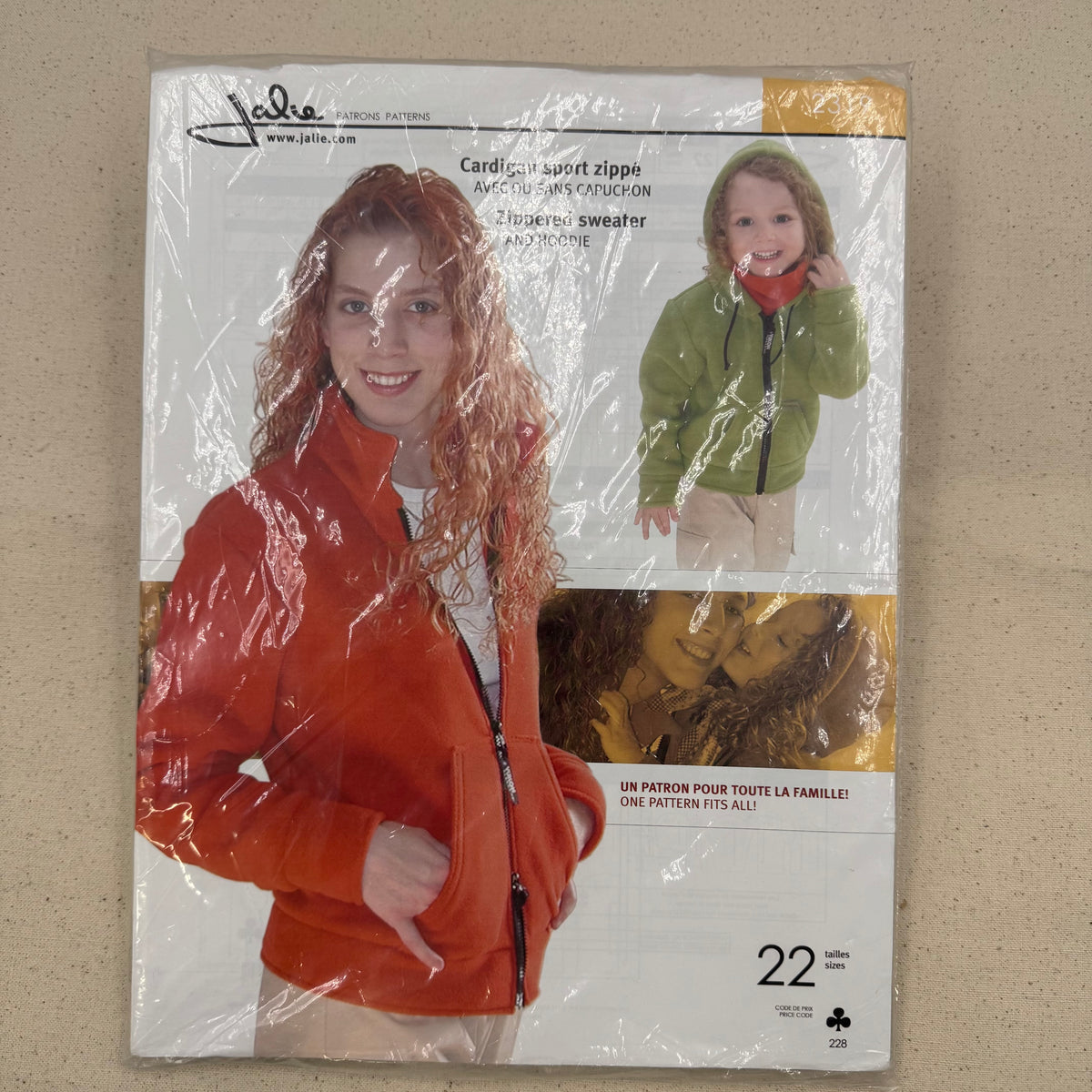 Jalie - 2319 Zippered Sweater and Hoodie (NPA0639)