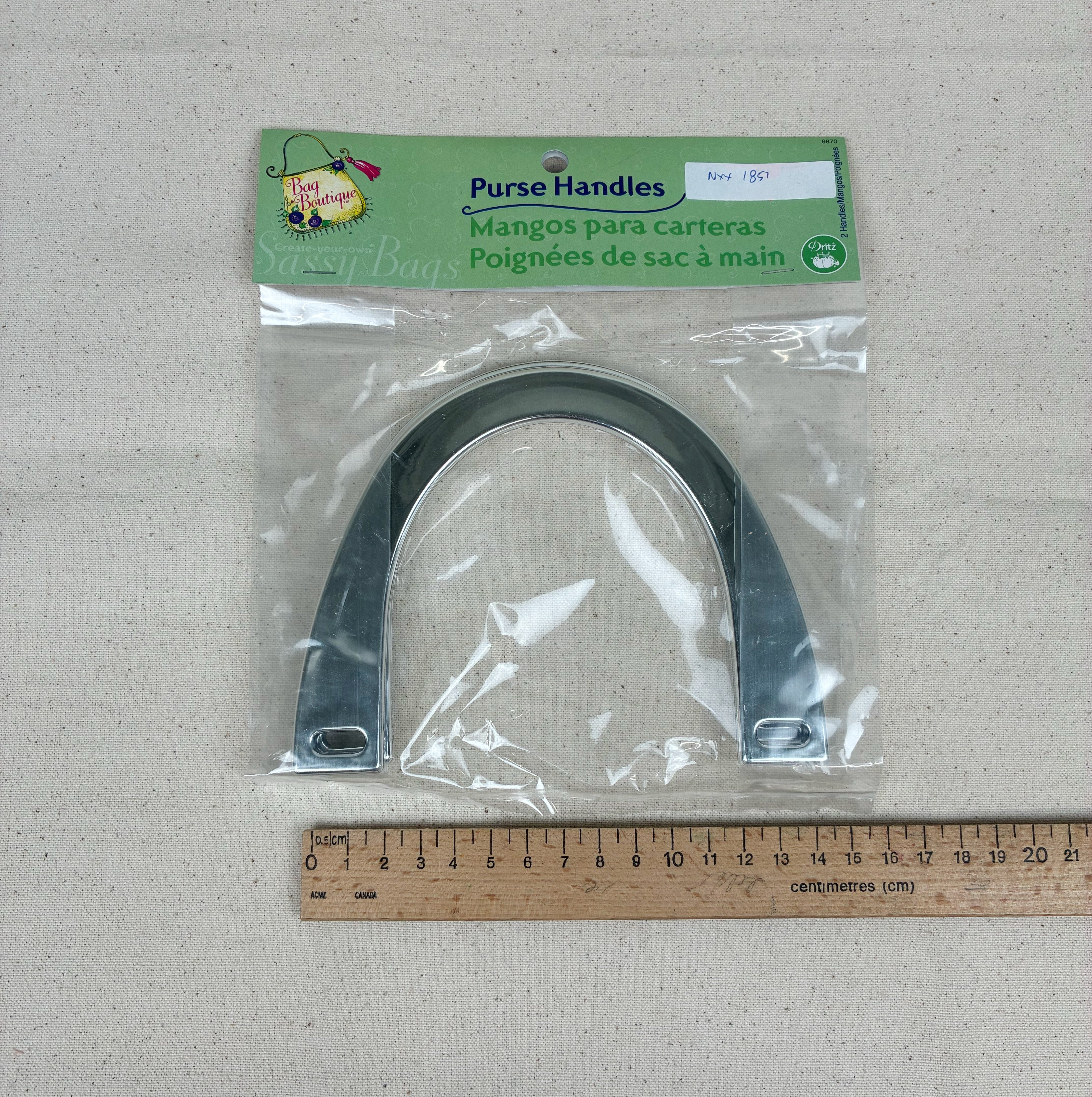 Acrylic Purse Handles - Silver (NXX1851)