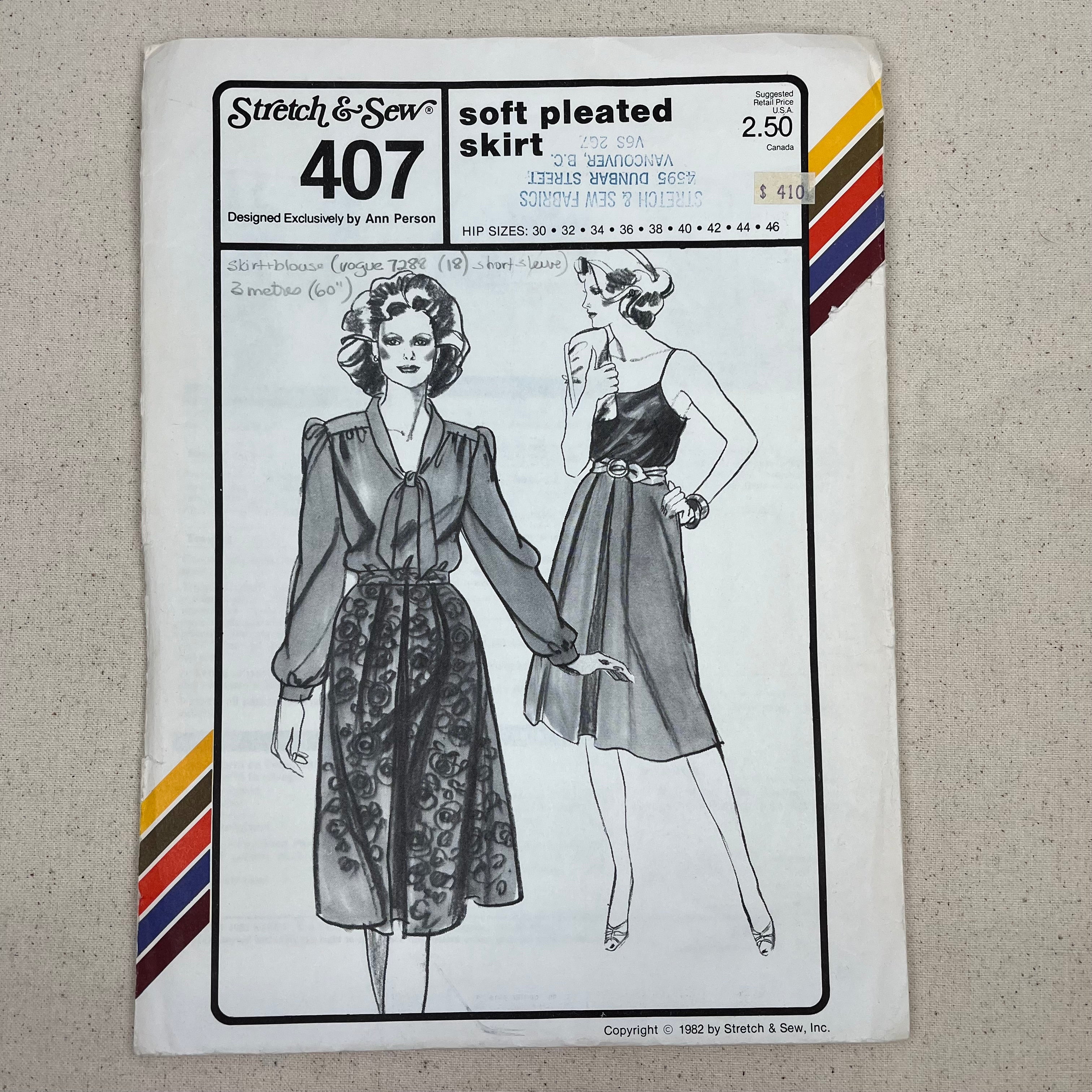Stretch & Sew Pattern - 407 Soft Pleated Skirt (NPA0508)