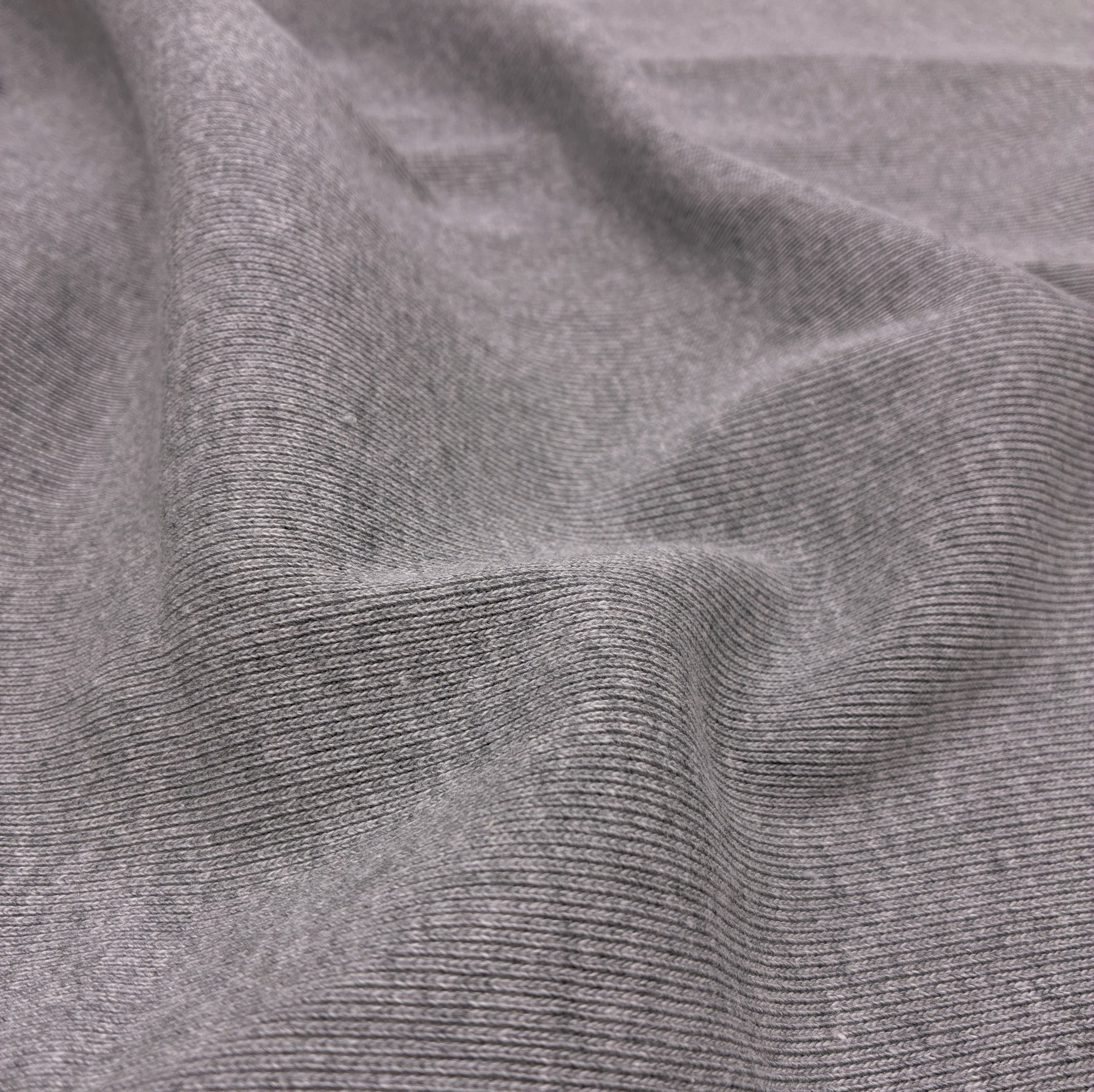 Cotton Heavy Rib - Heather Grey (KRB0663:65)