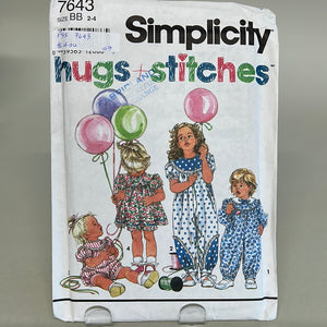 SIMPLICITY Pattern, Toddlers' Jumpsuit in two Lengths (PSI7643)