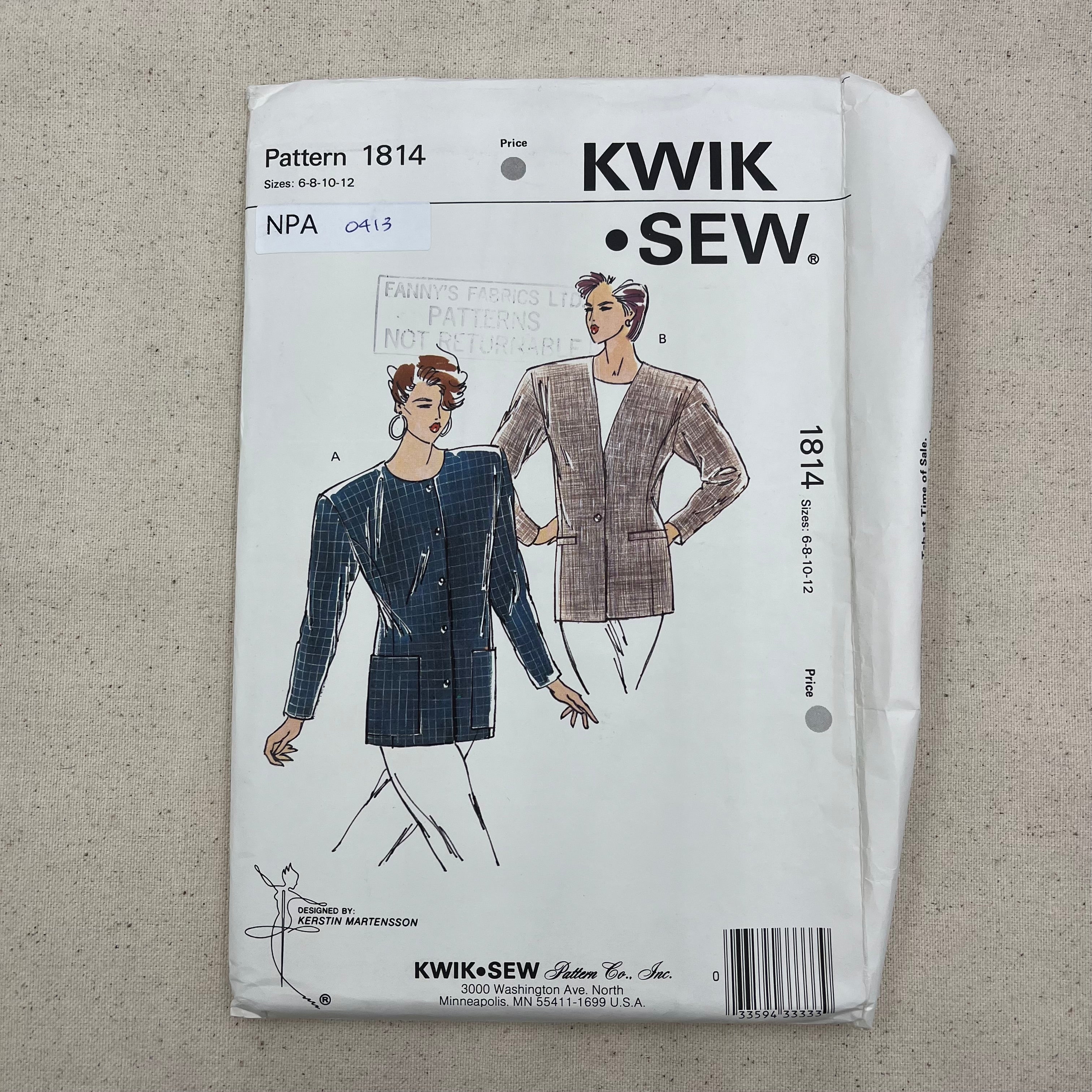 Kwik Sew Pattern - 1814 Jackets (NPA0413)