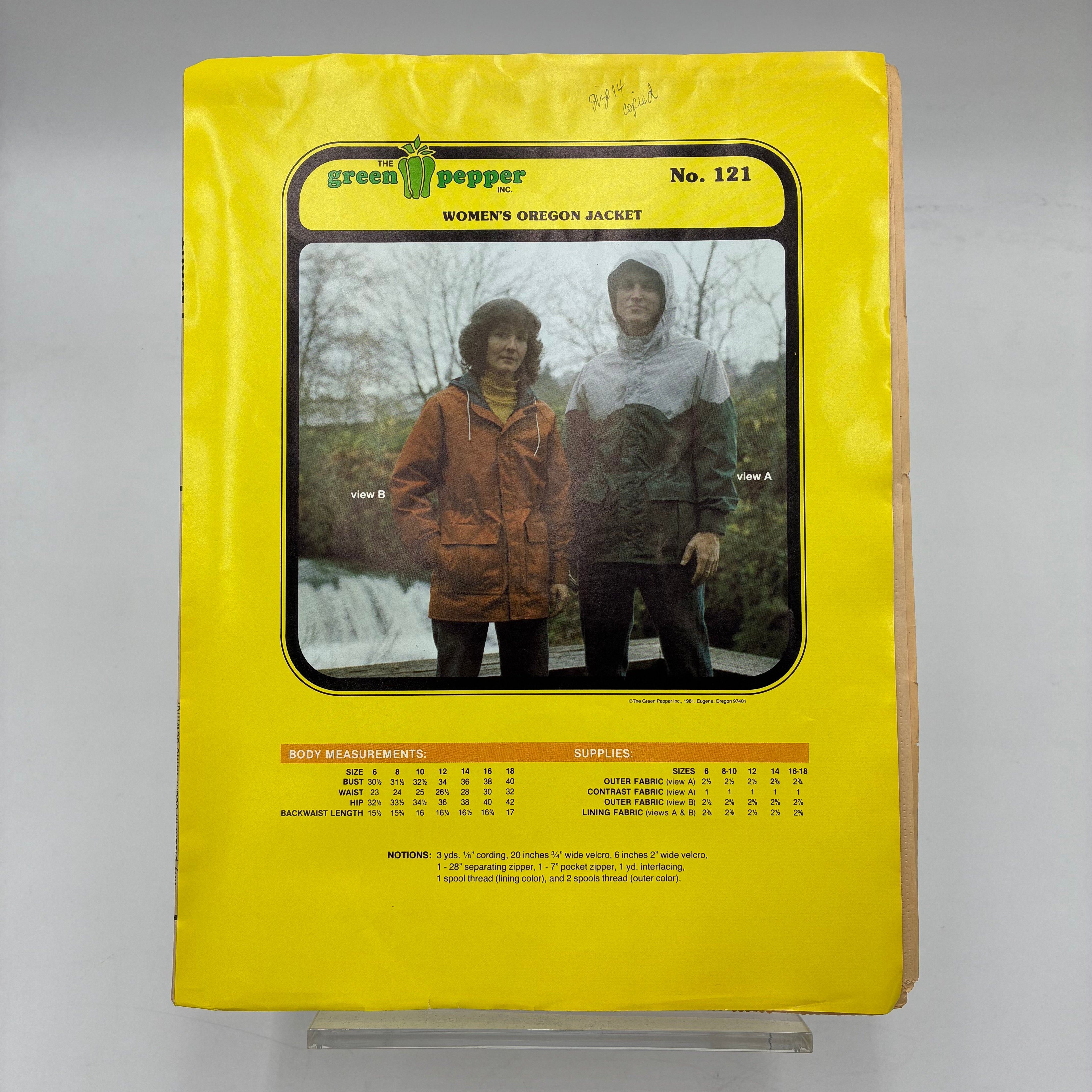 The Green Pepper Pattern - No. 121 Women's Oregon Jacket (NPA0355)