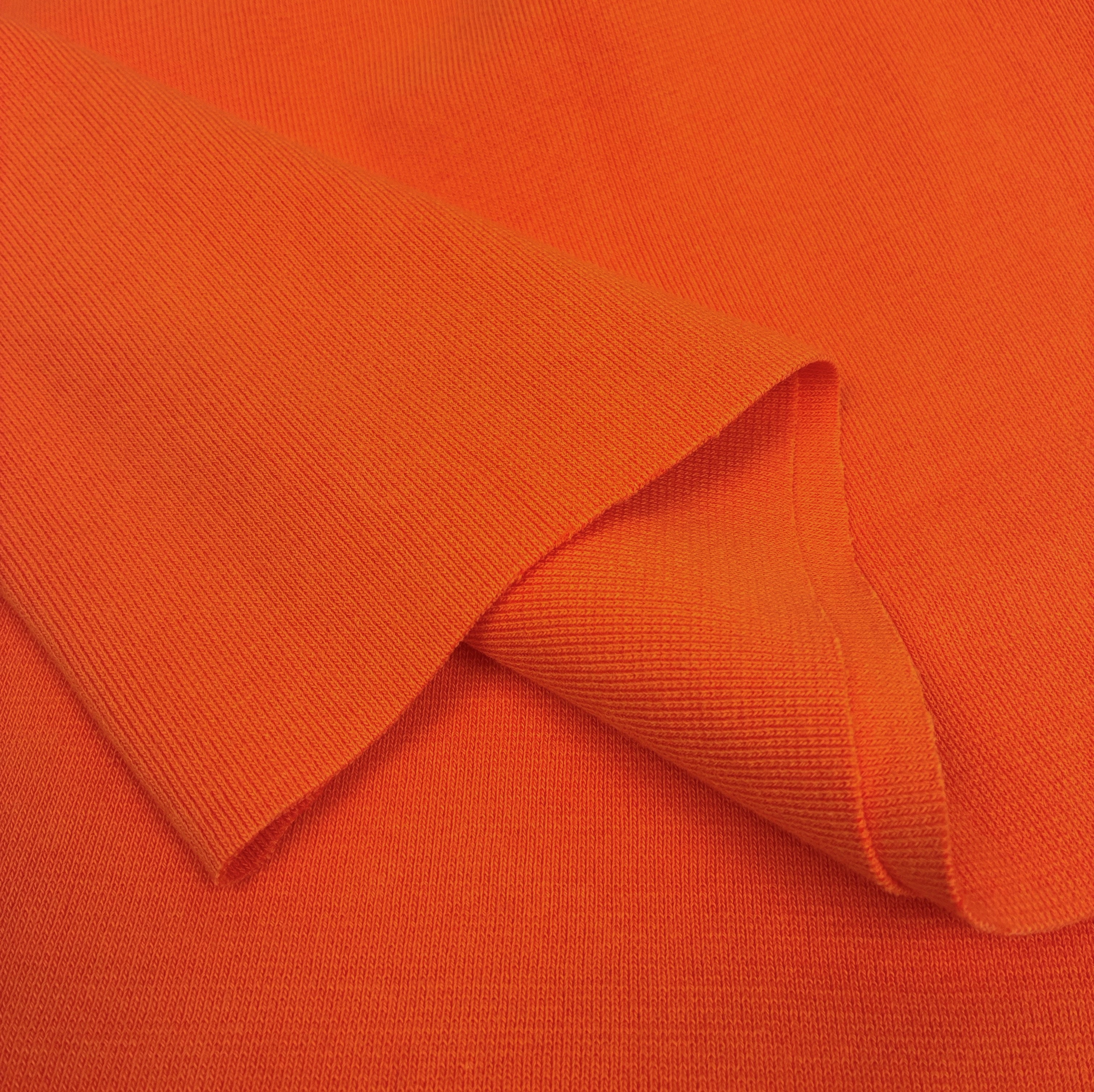 Cotton Rib Knit - Tangerine Pop (KRB0635)