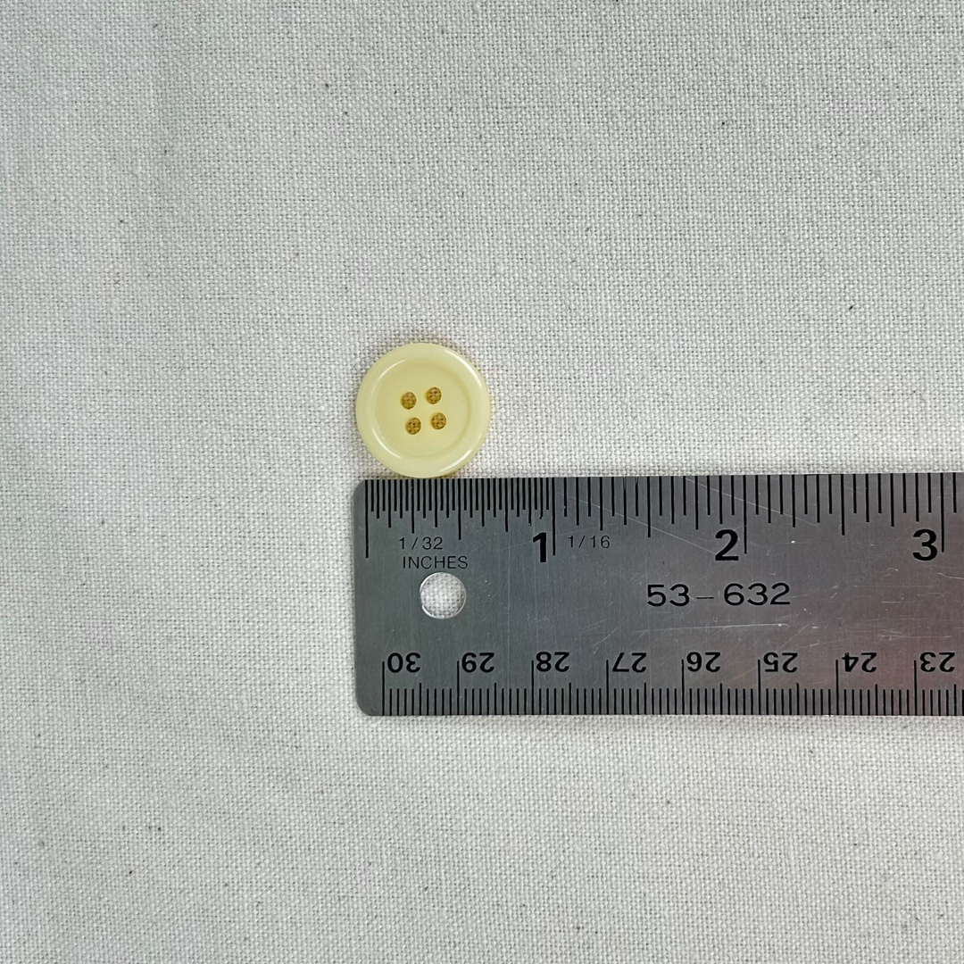 Buttons, Plastic, 1.9cm, Yellow (NBU0428)