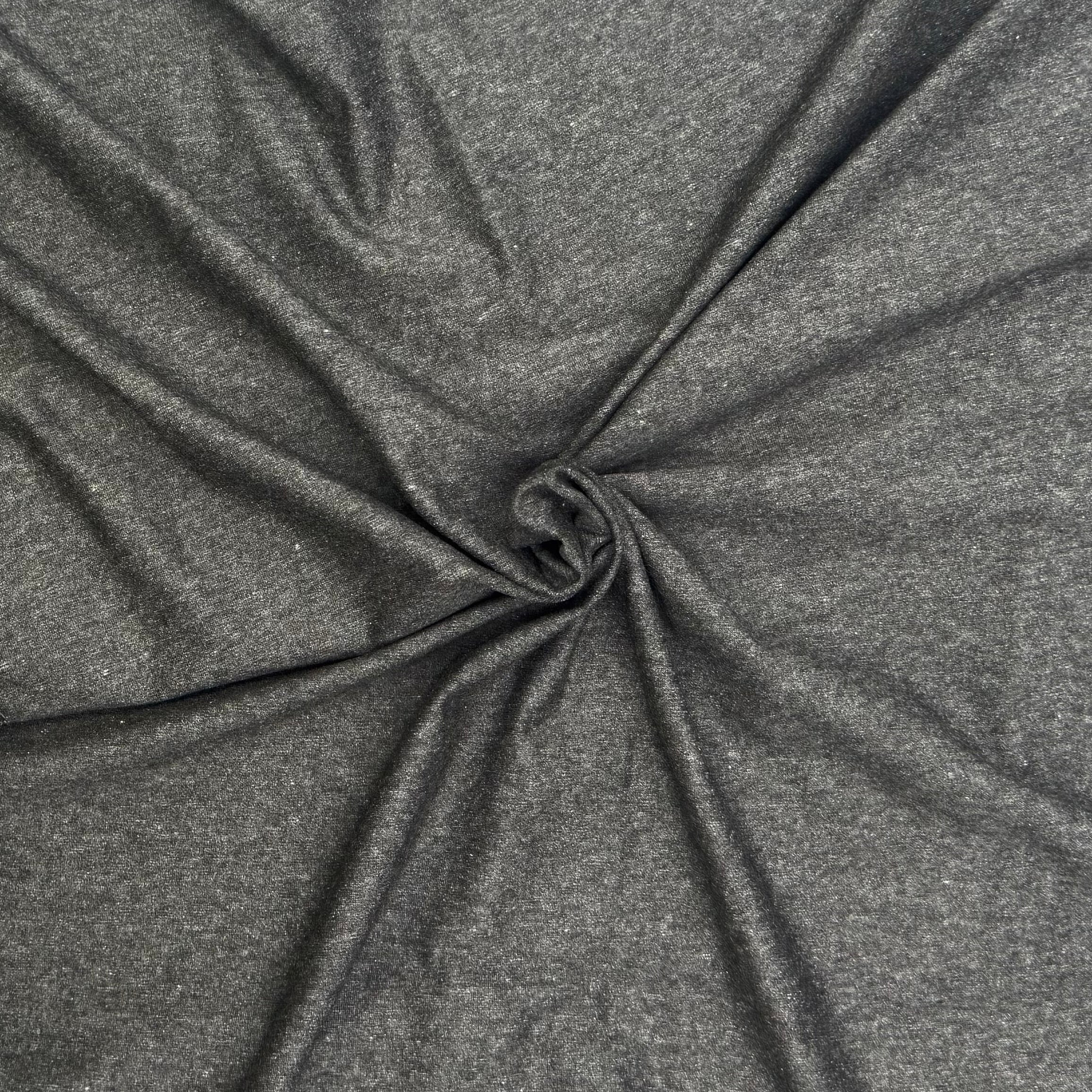 Cotton Jersey - Heathered Charcoal Grey (KJE1583)