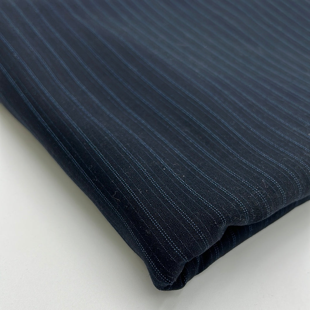 Wool Blend Suit Weight, Dark Navy Pinstripe (WSW0467)