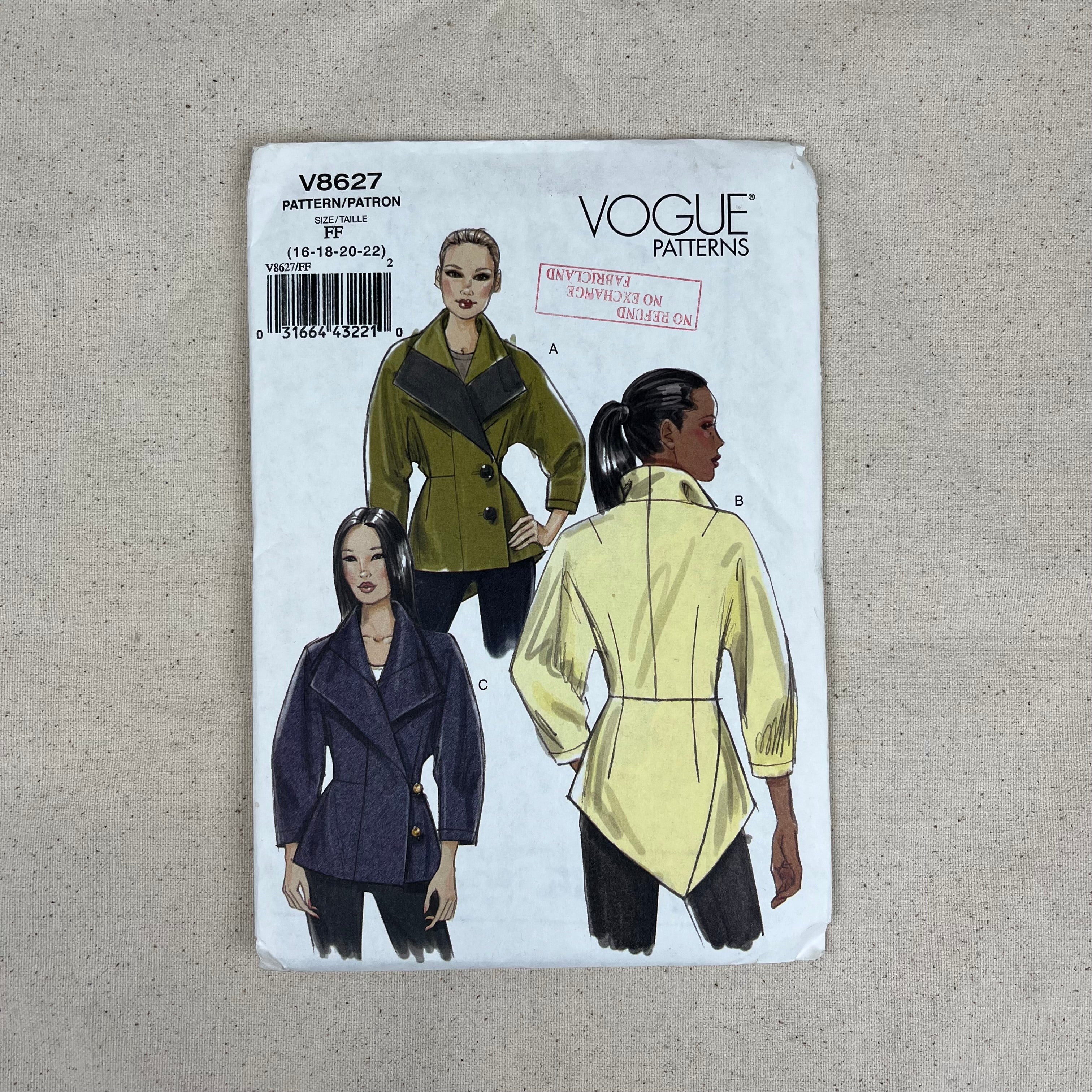 Vogue Pattern - V8627 Jacket (NPA0288)