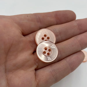 Buttons, Plastic, 1.9cm, Pale Coral (NBU0452)