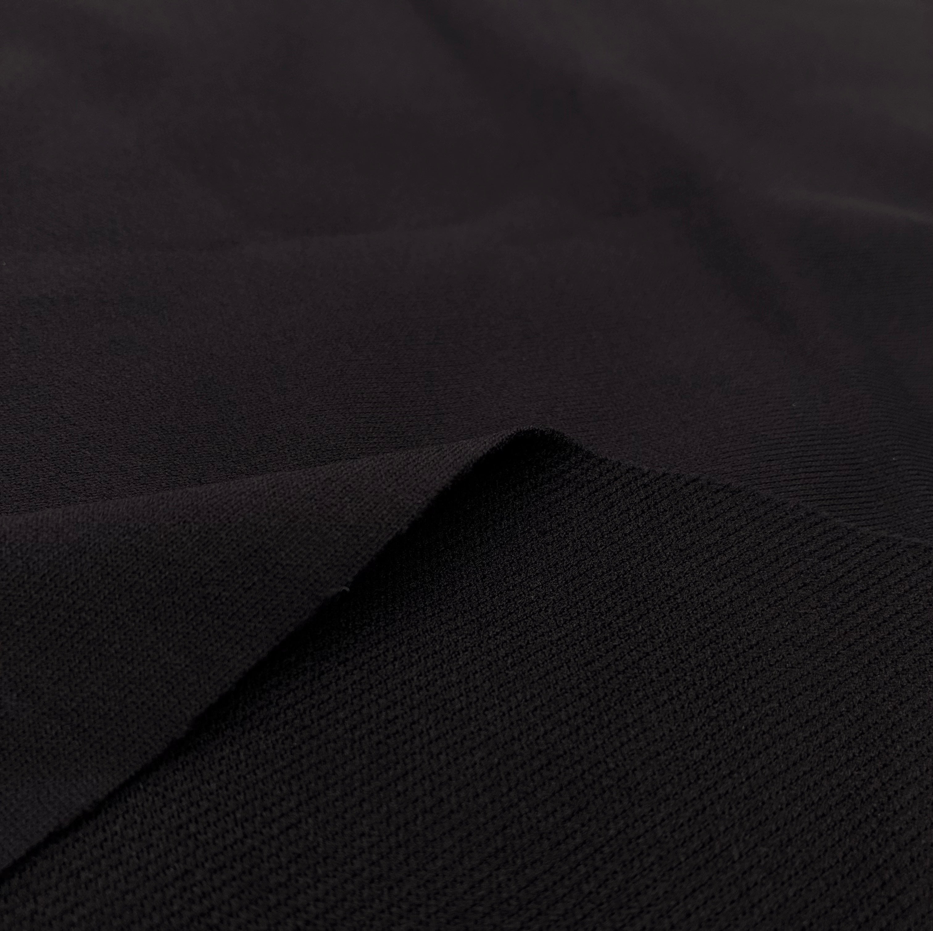 Polartec Nylon Blend Twill Knit - Black (KAC0865)