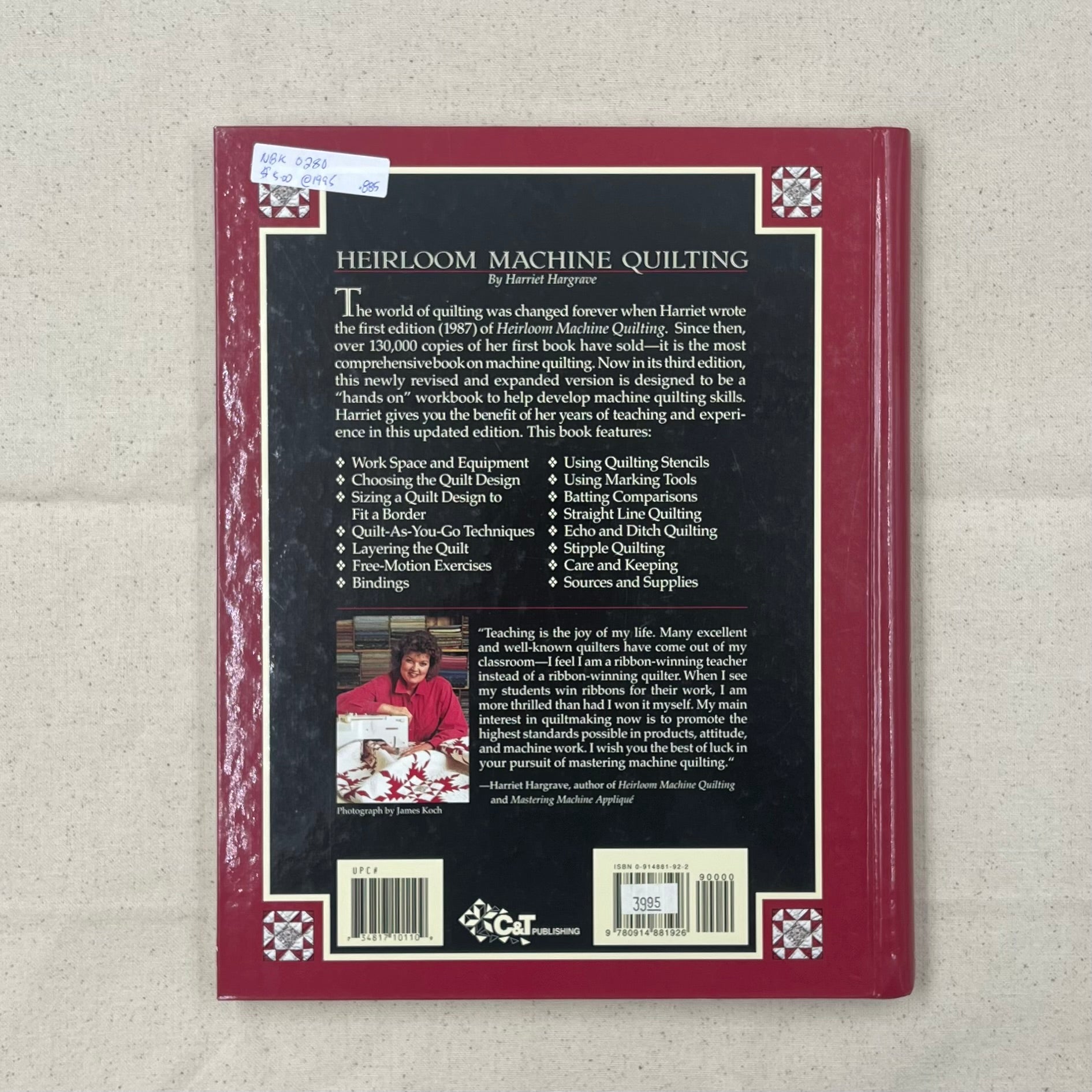 Sewing Book - Heirloom Machine Quilting (NBK0280)