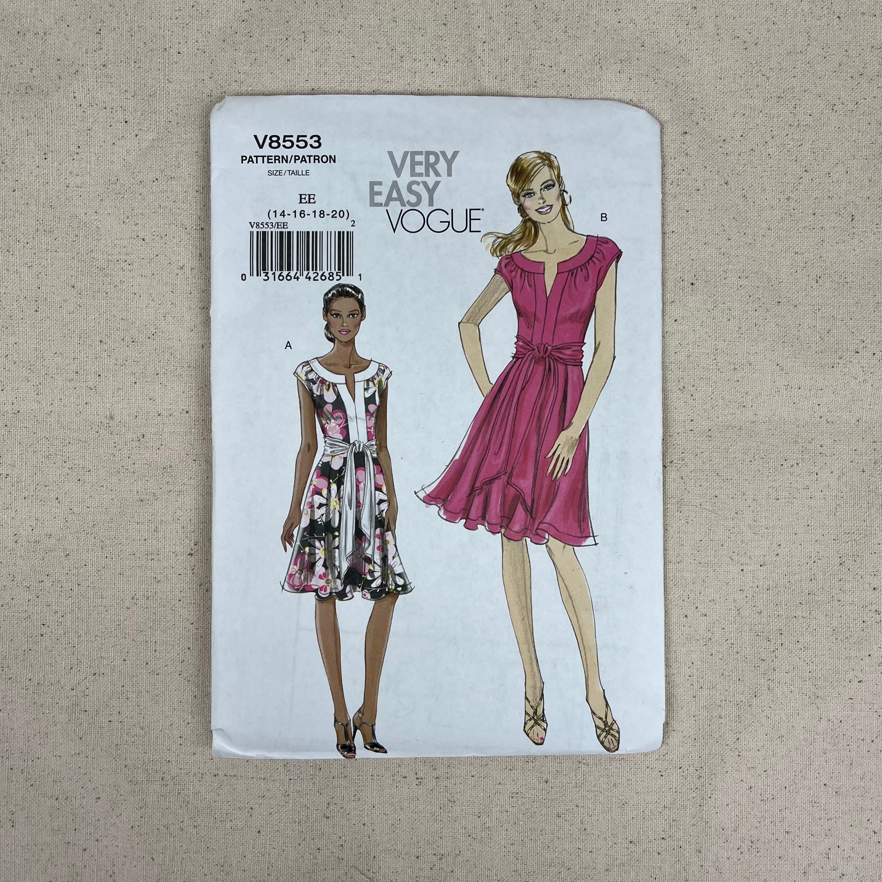 Vogue Pattern - V8553 Dress & Sash (NPA0284)