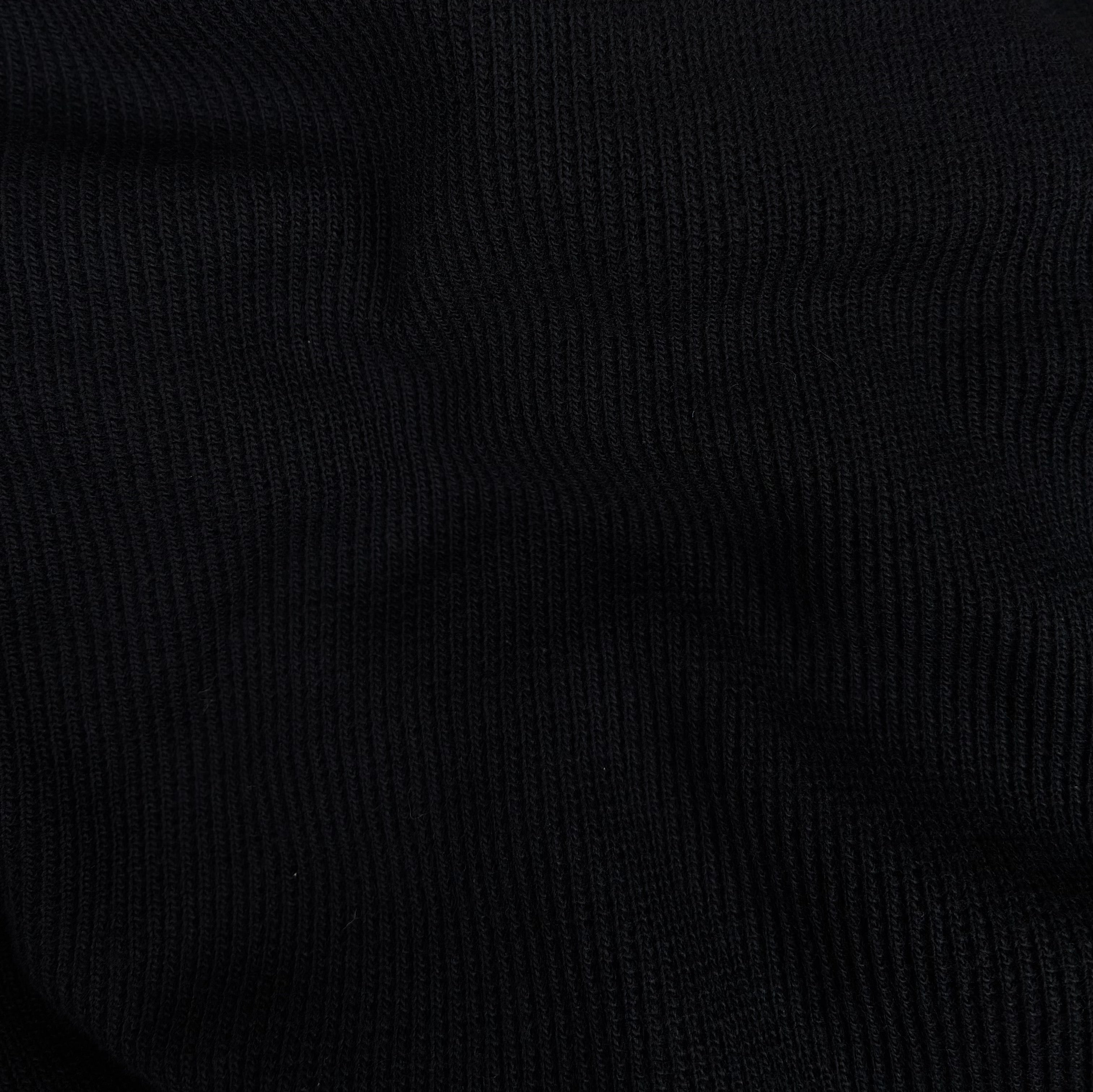 Cotton Sweater Knit - Black (KSW0487)