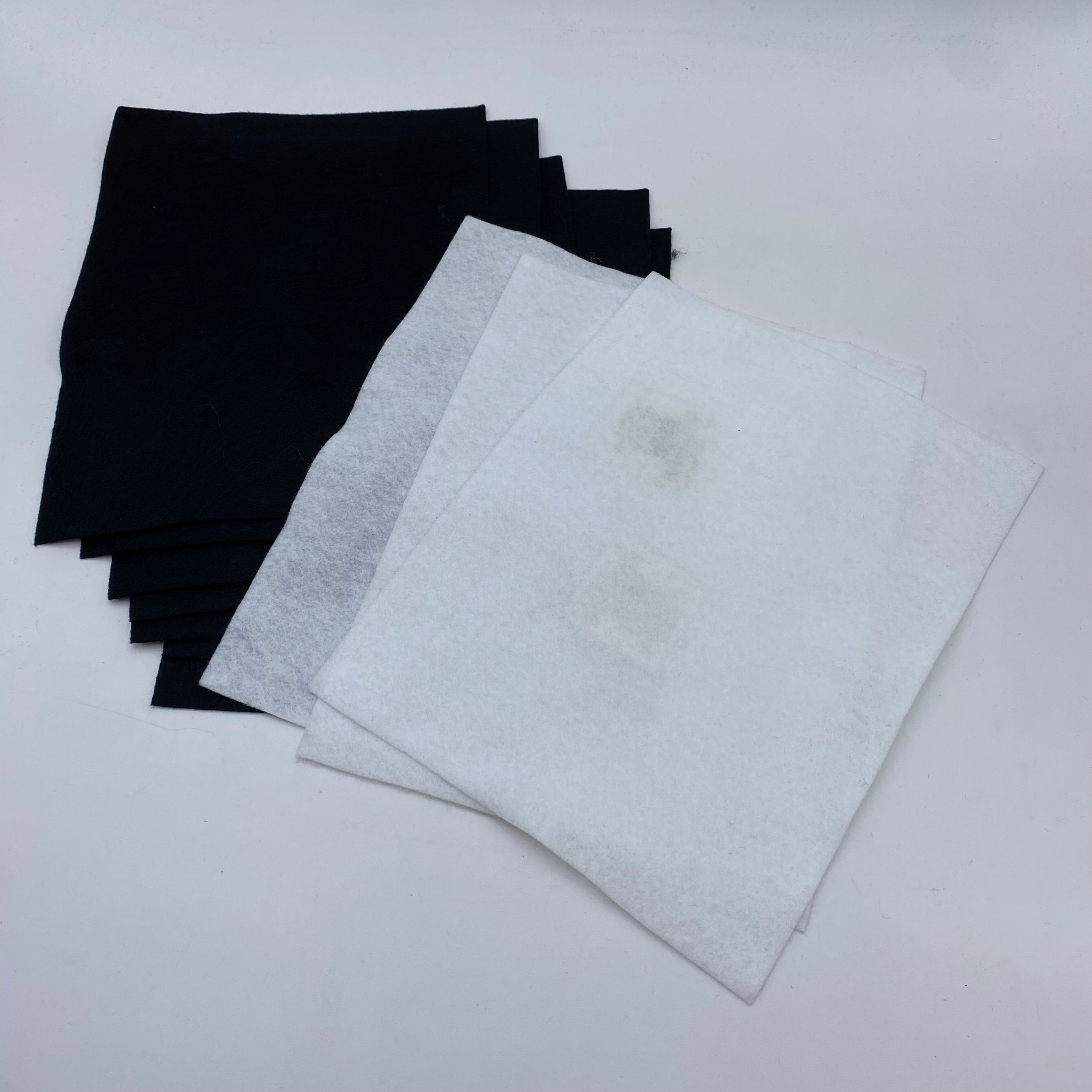 10-Piece Felt Bundle - Black and White (SFT0057)