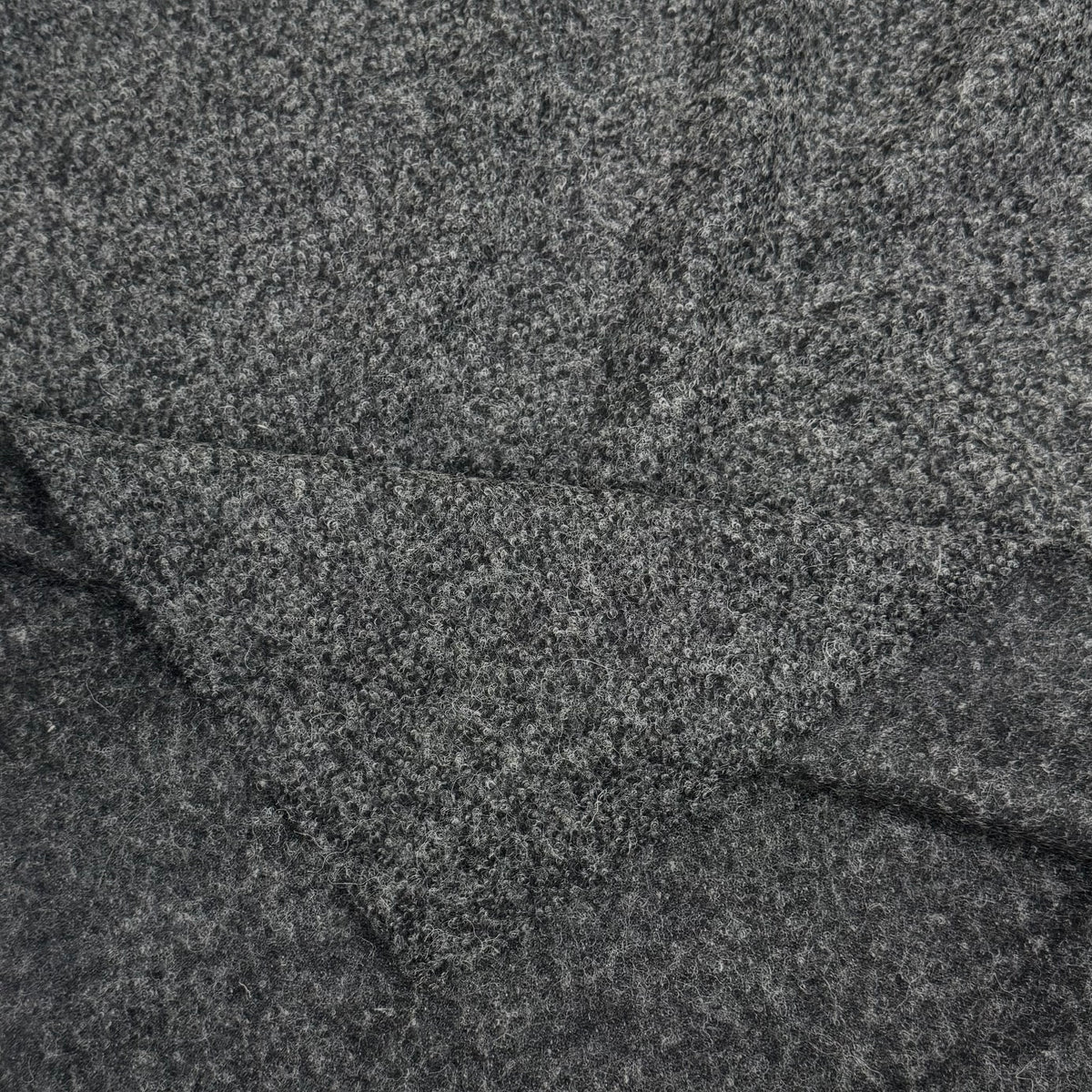 Wool Bouclé Coating - Volcanic Ash (WCW0378)