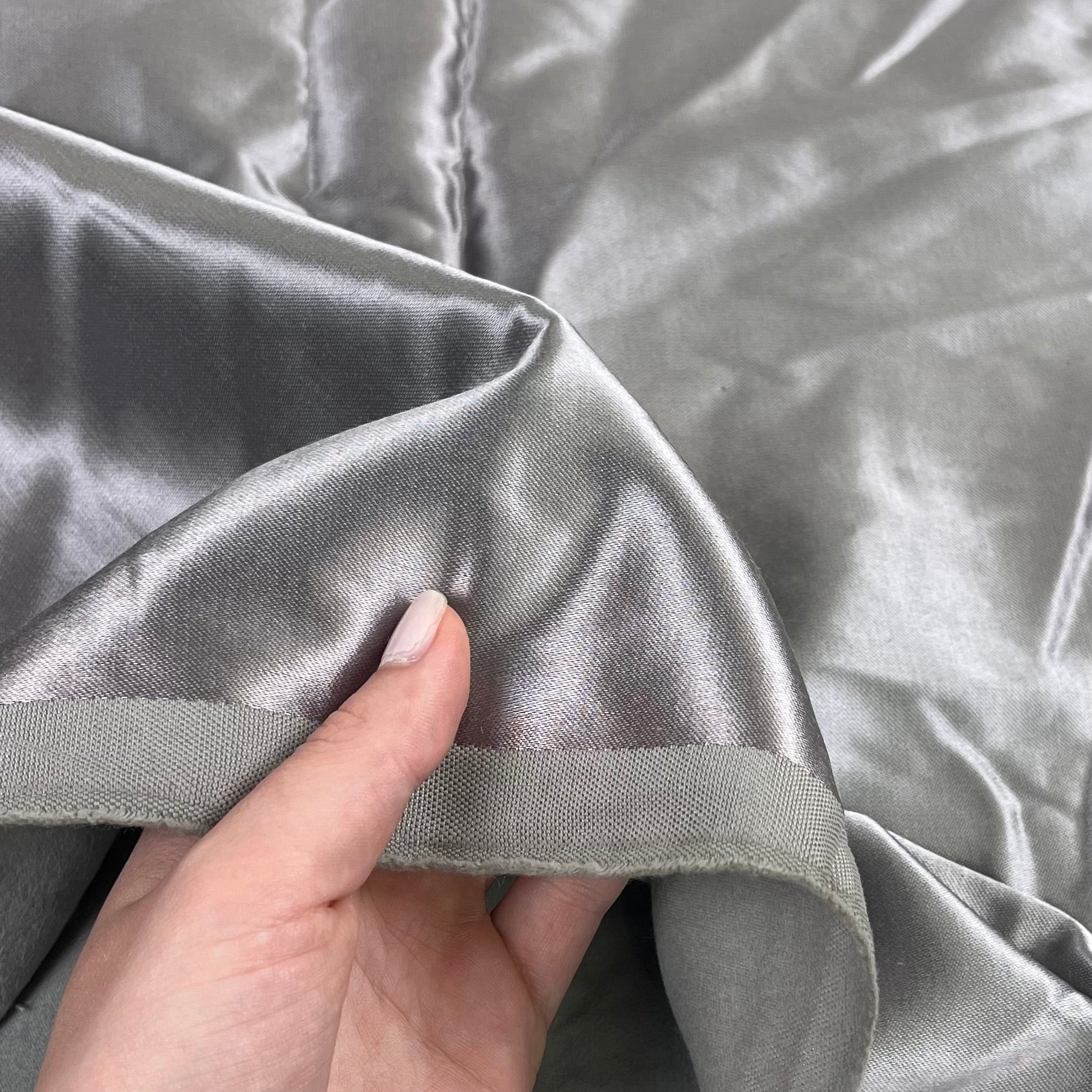 Cotton Blend Kasha Lining - Satin Rose Grey (WLN0079)