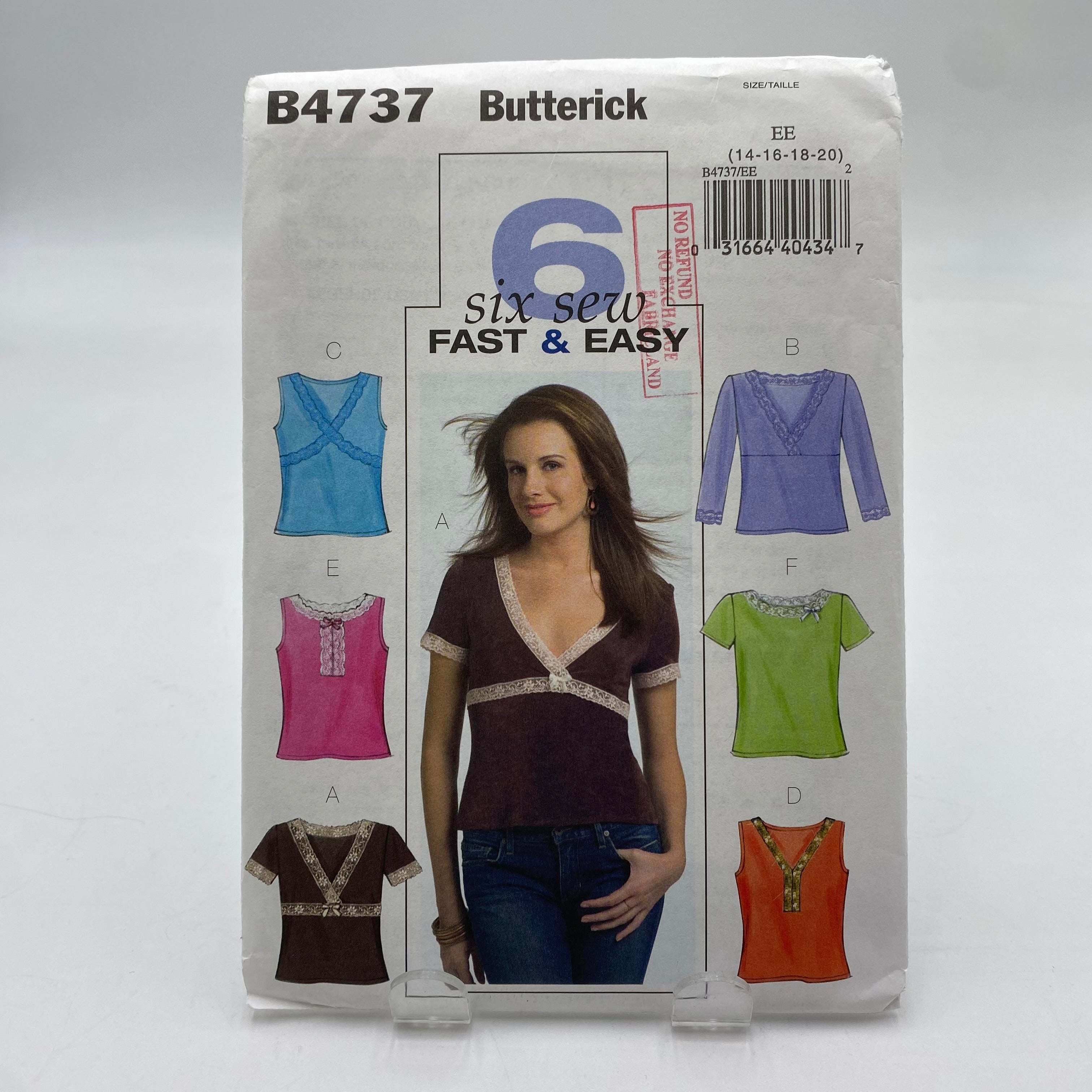 Butterick Pattern - Misses' Top B4737 (NPA0188)