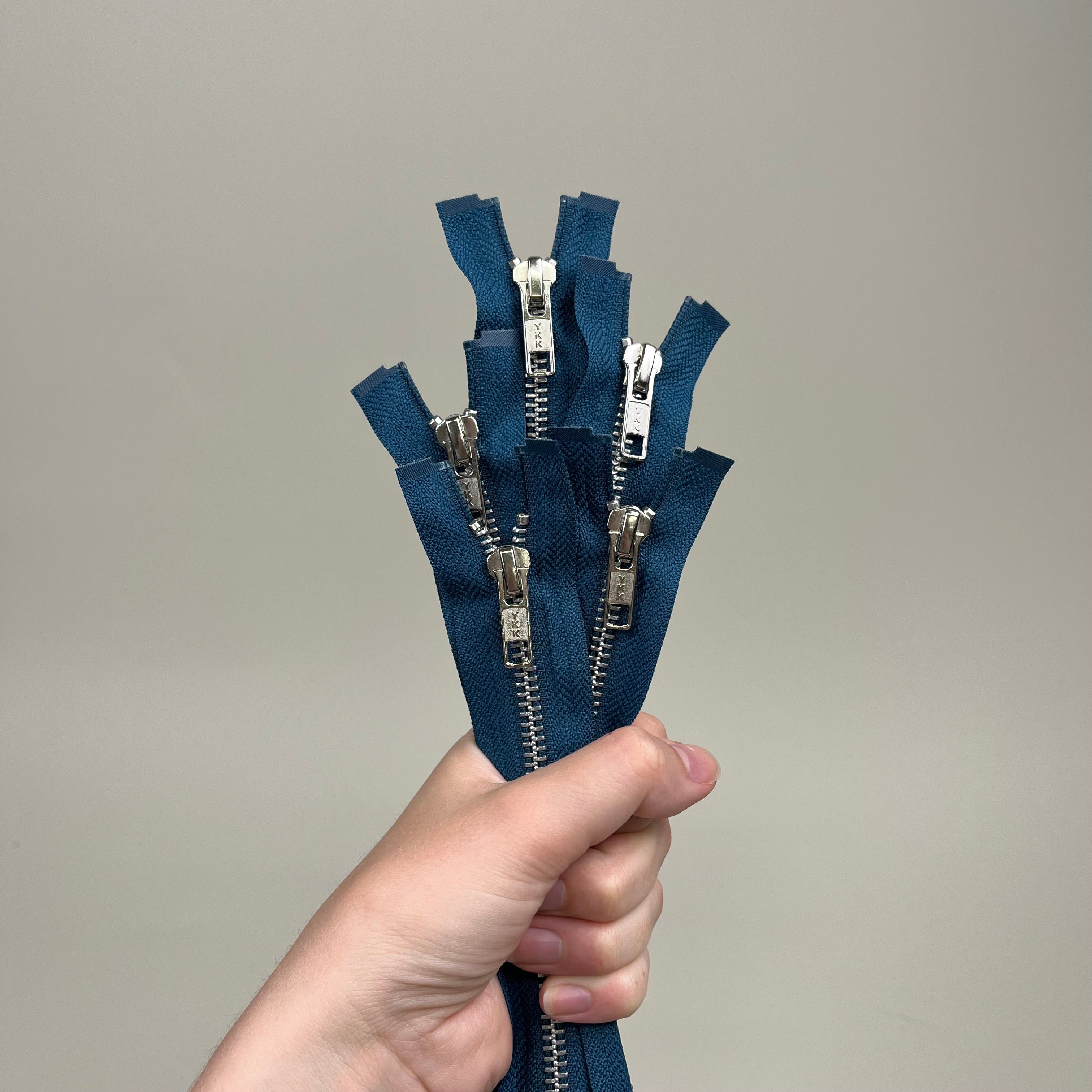 Separating Metal Zipper - Teal & Silver 17.5" (NZP0366)
