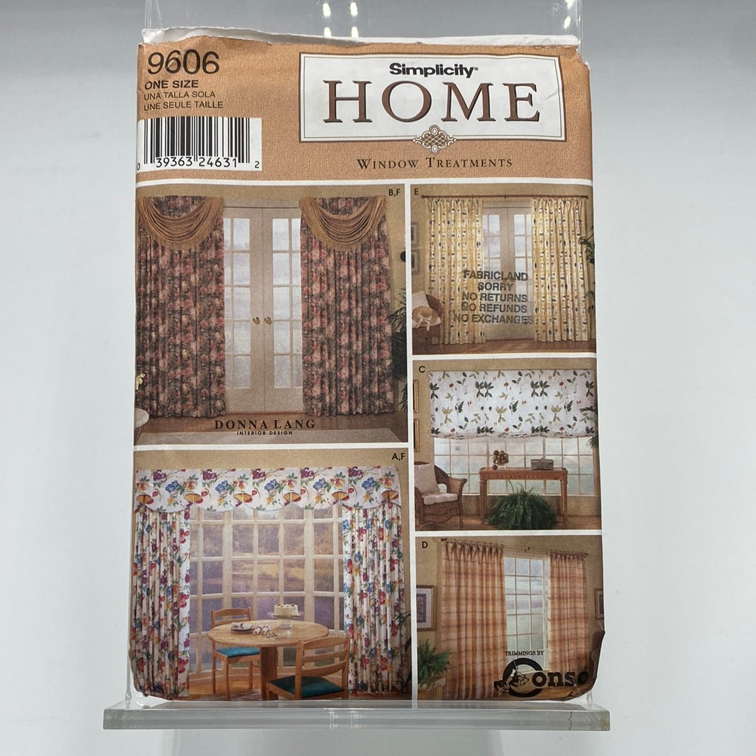 SIMPLICITY Pattern One-Size, Window Treatments (PSI9606)(NPA)