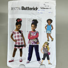 Load image into Gallery viewer, BUTTERICK Pattern, Children&#39;s/Girl&#39;s Top, Dress, Shorts, etc (PBT5776)
