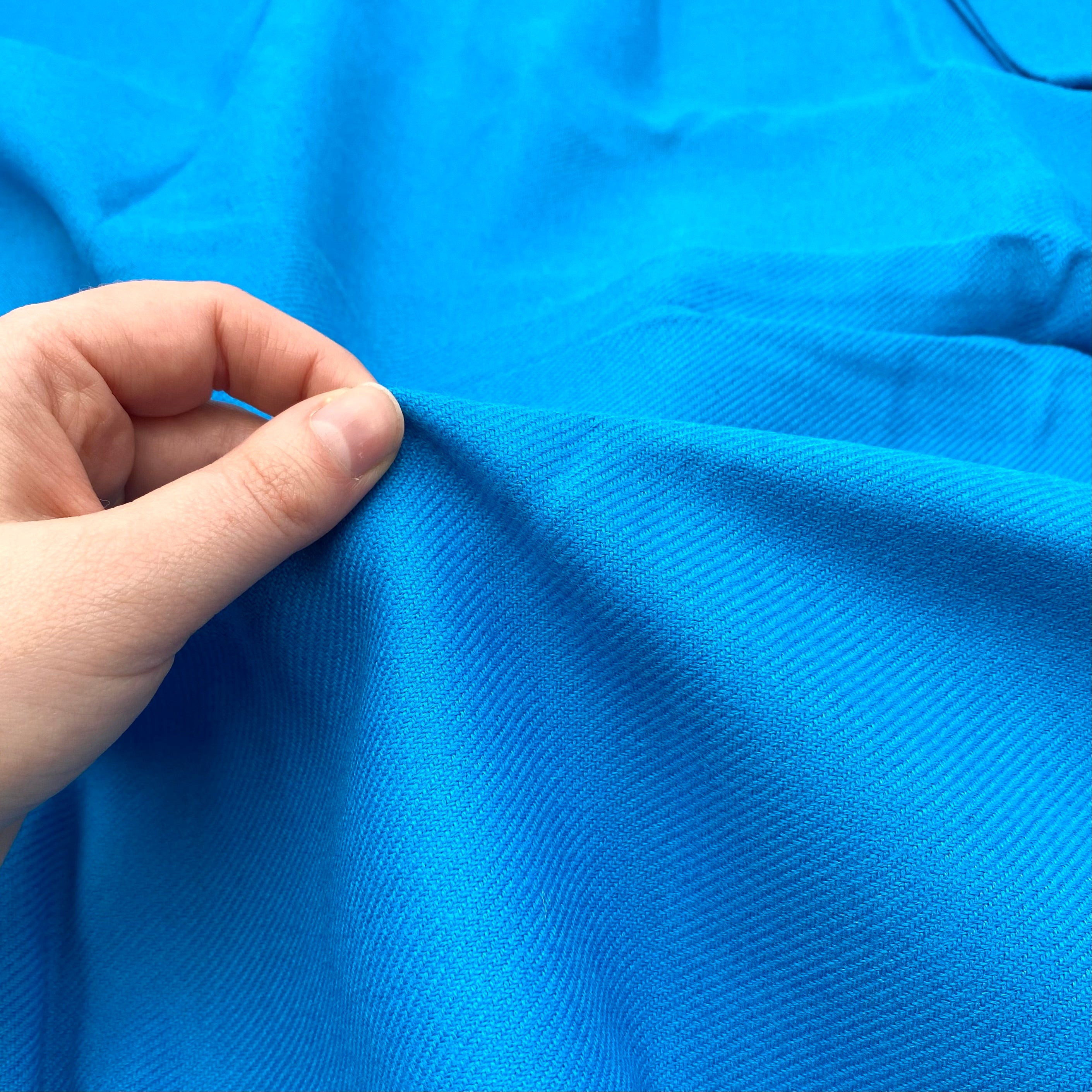 Wool Twill Suiting - Cyan (WSW0678)