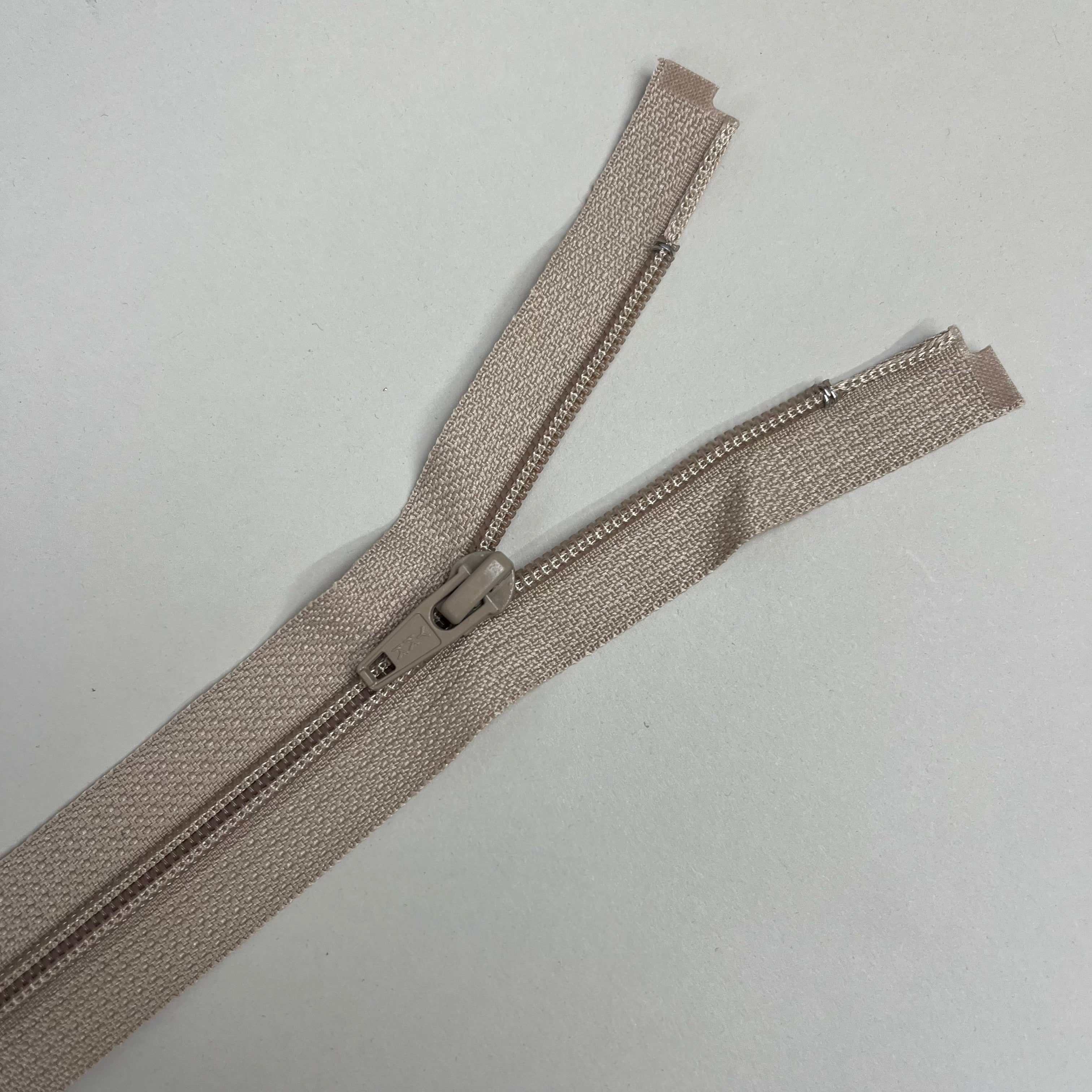 Separating Nylon Coil Zipper - Beige 18" (NZP0465)