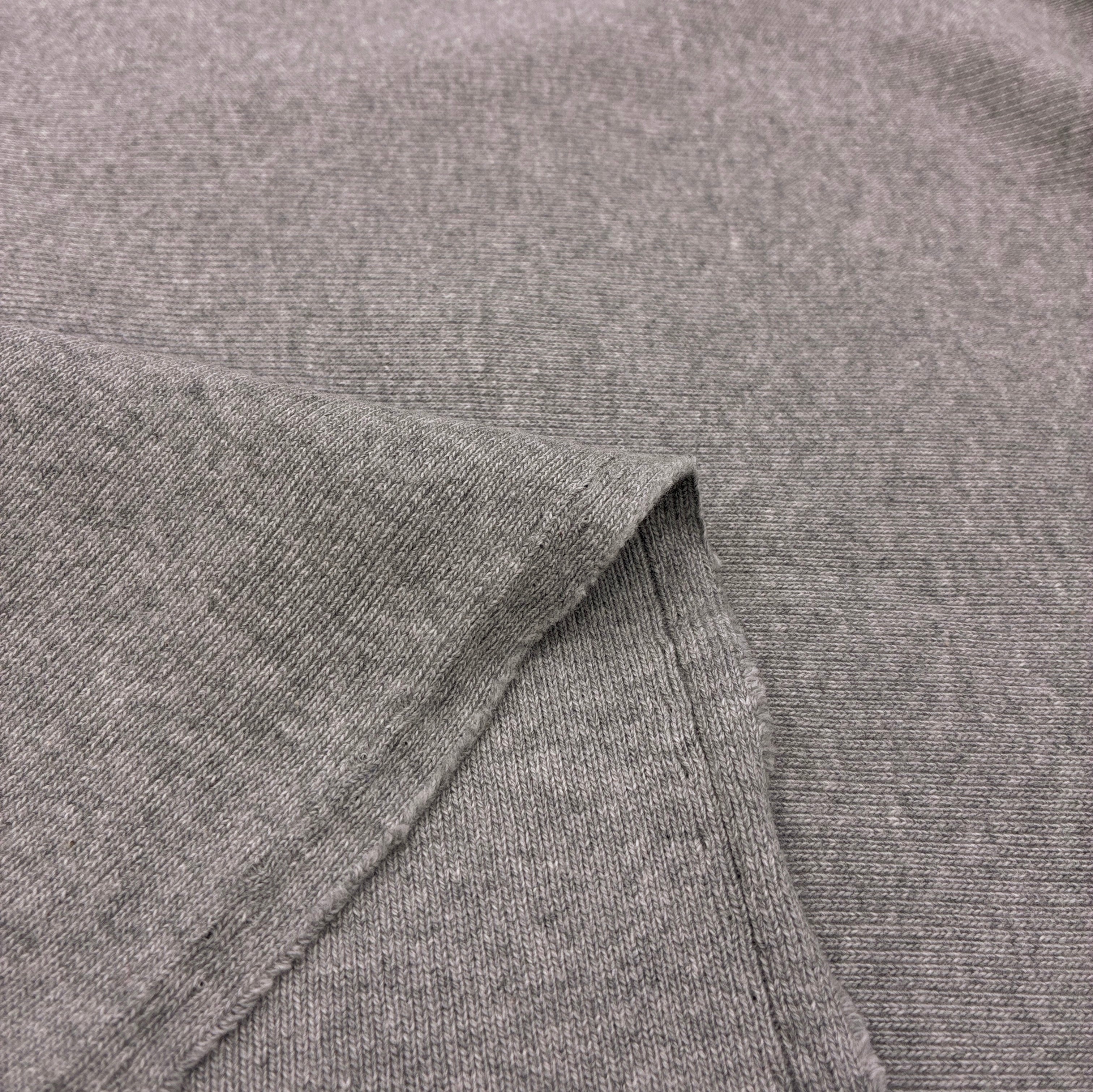 Organic Cotton 1x1 Rib Knit - Heather Grey (KRB0711:712)