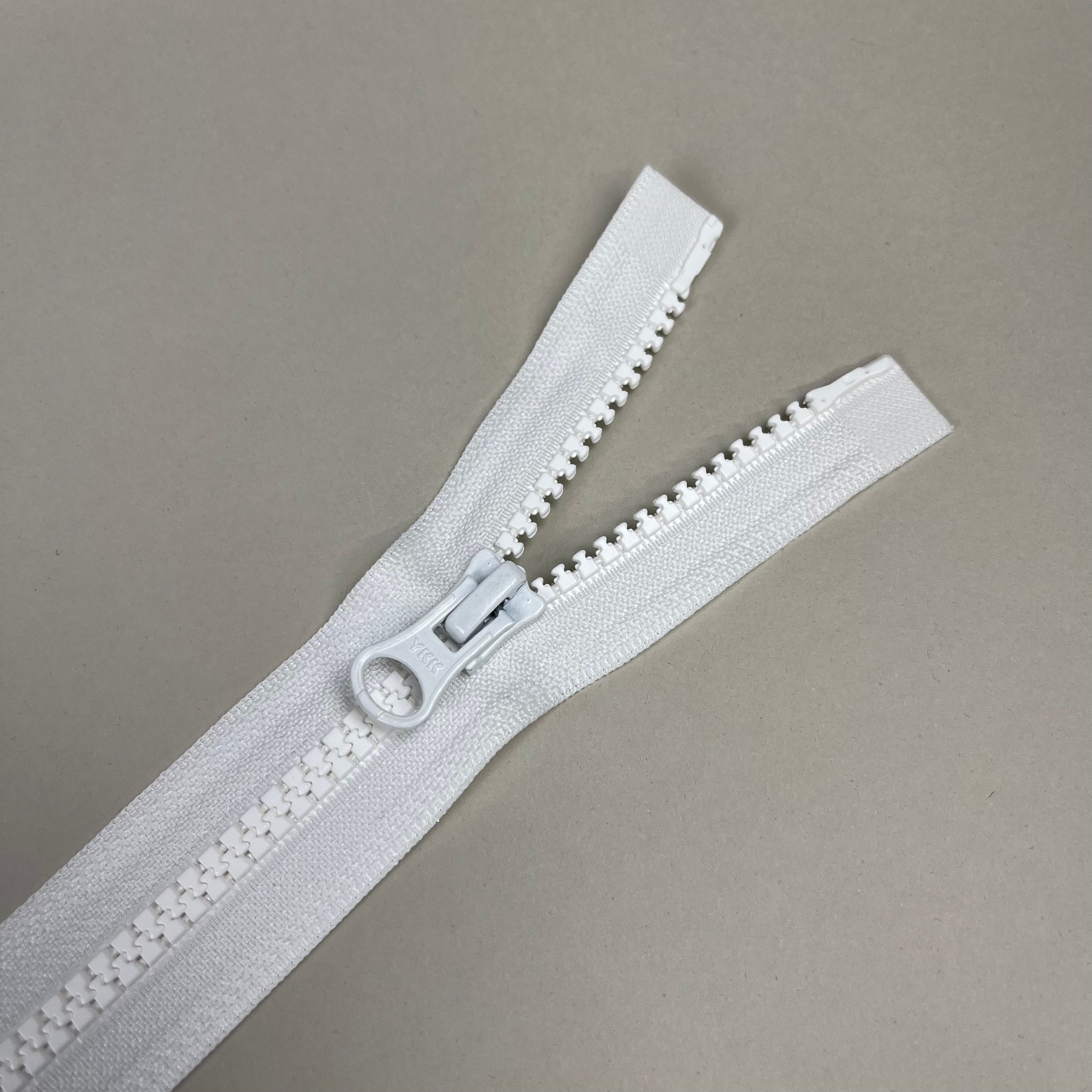 Two-Way Plastic Zipper - White 25" (NZP0461)