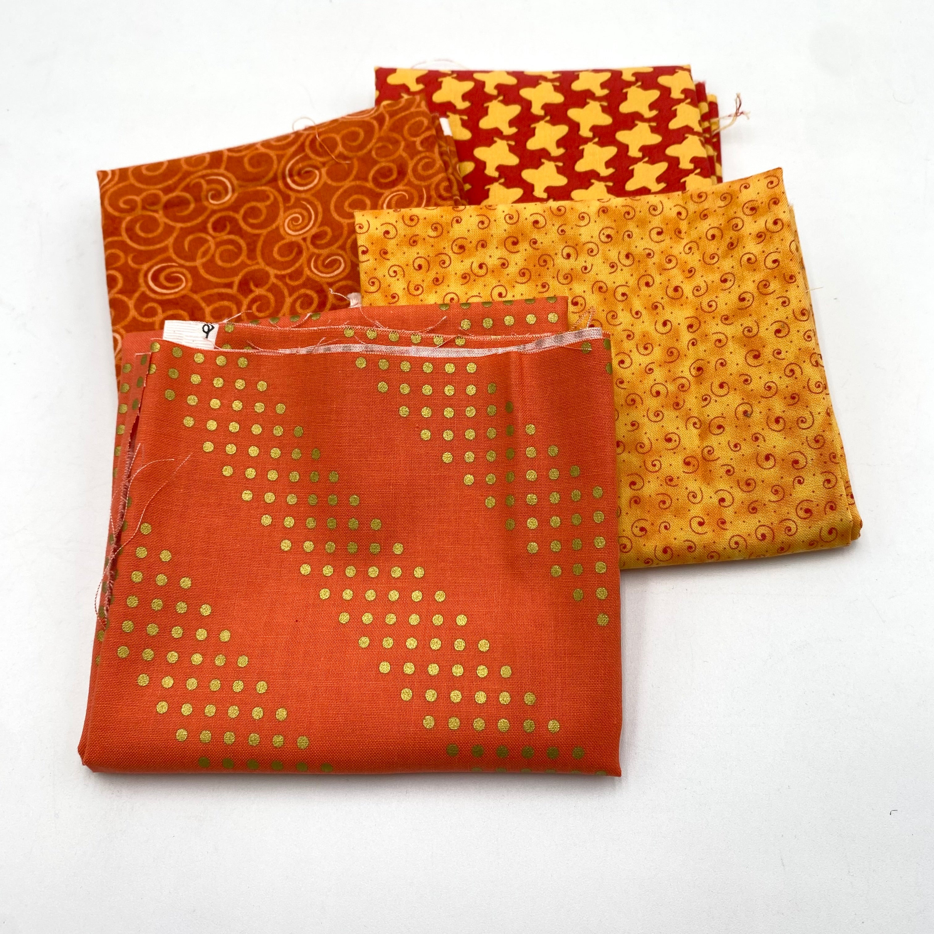 Quilting Cotton Bundle - Orange Swirl (WQC2906)