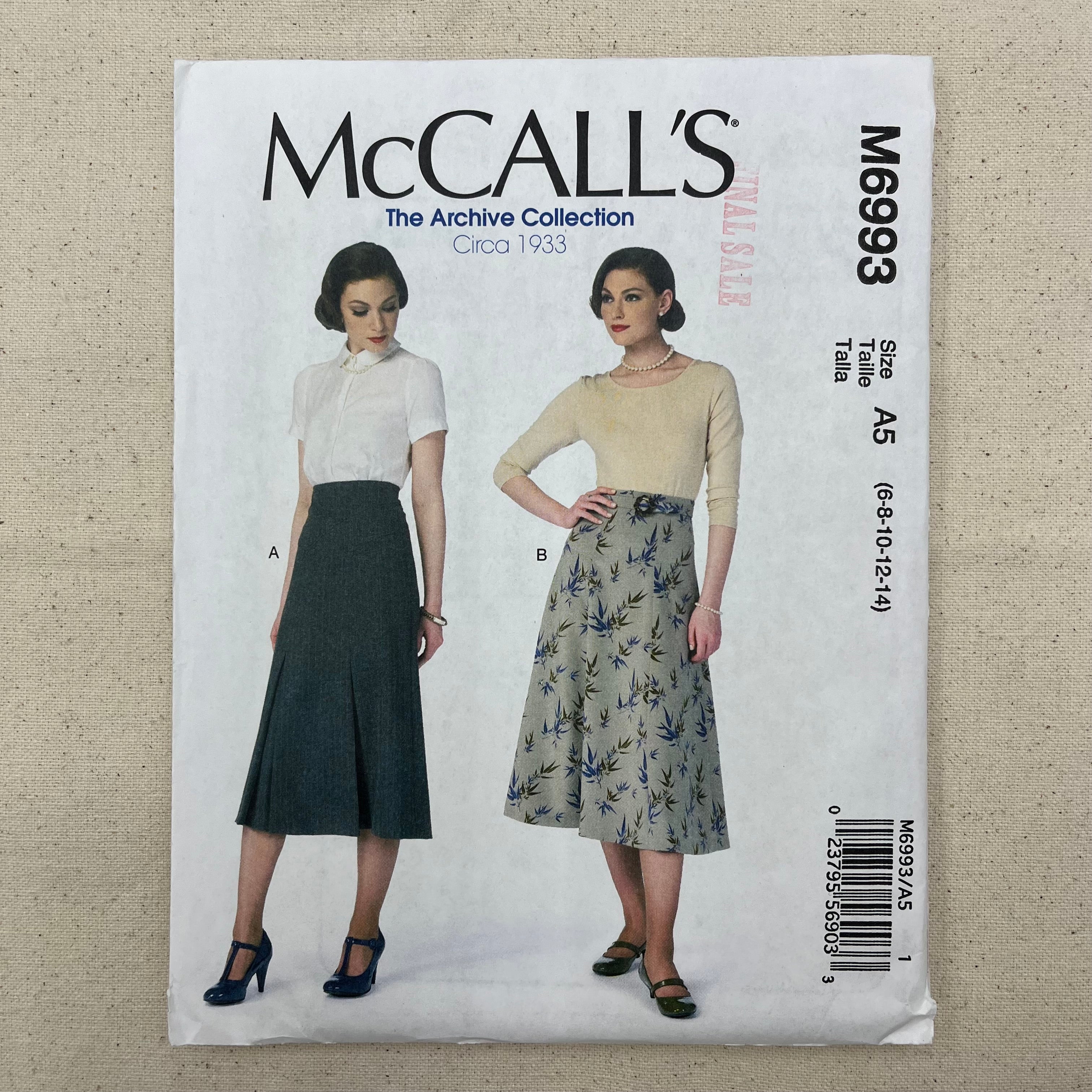 McCall's Pattern - M6993 Skirts & Belt (NPA0490)