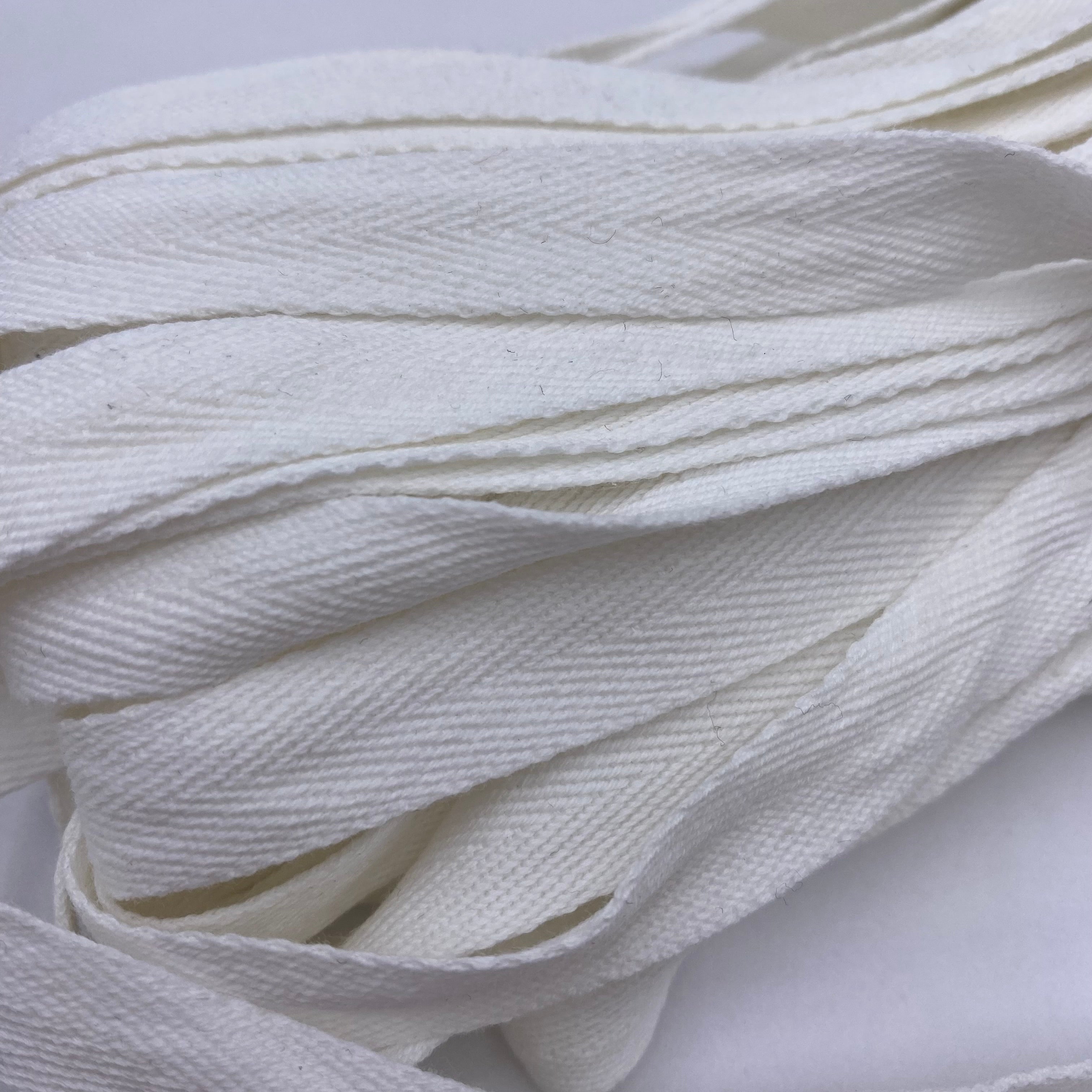 Cotton Twill Tape - White - 15m Bundle (NXX1629)