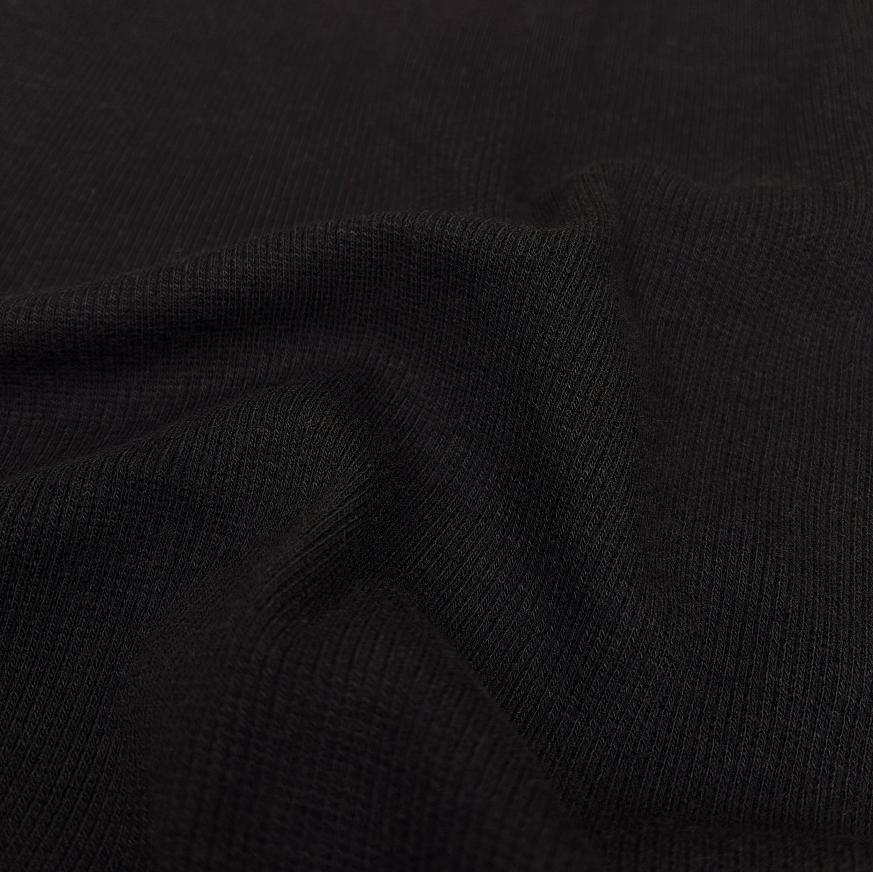 Cotton Baby Rib Knit - Vinyl Black (KRB0639)