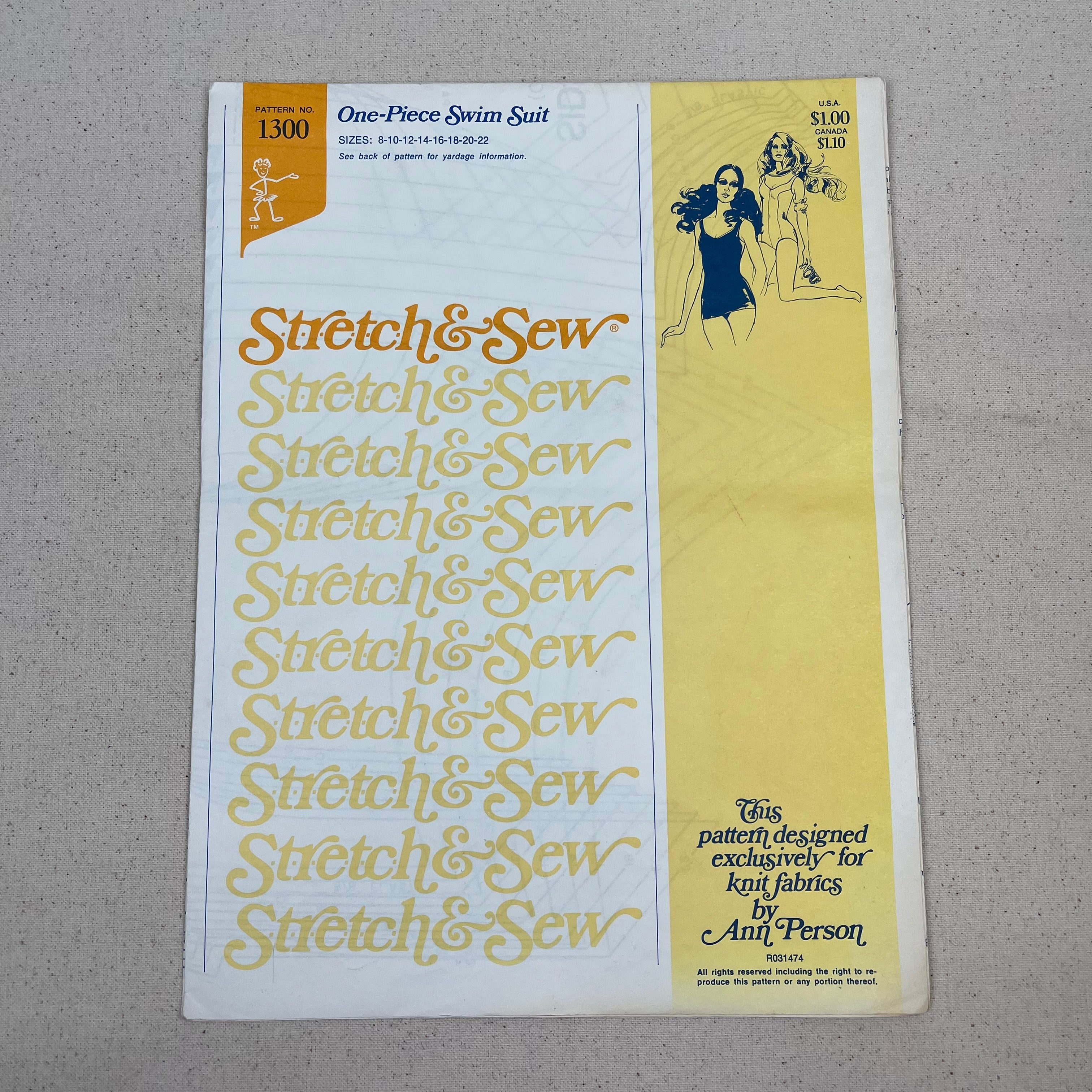 Stretch & Sew Pattern - 1300 One-Piece Swim Suit (NPA0506)
