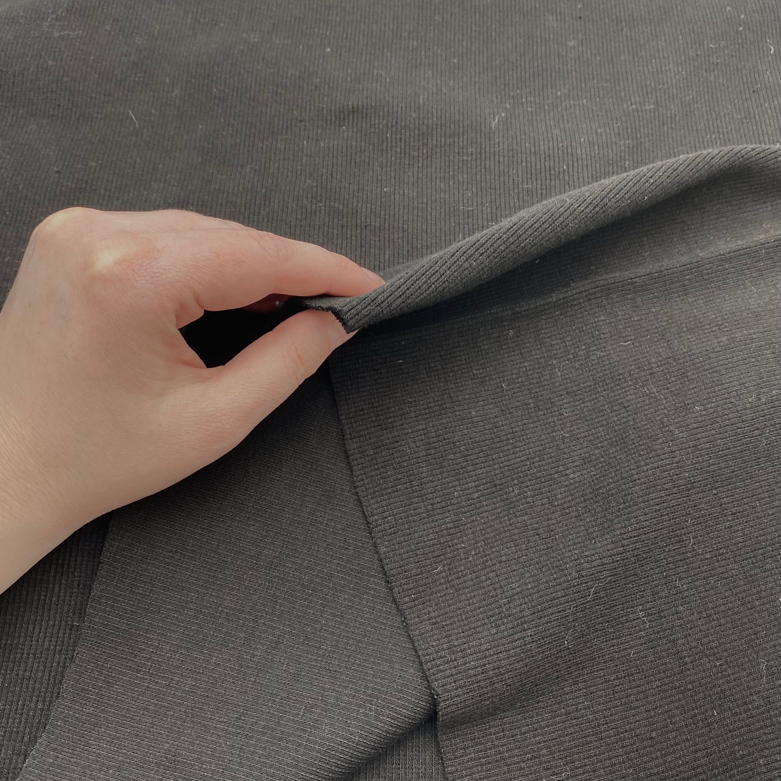 Cotton Rib Knit - Night Basalt (KRB0618)