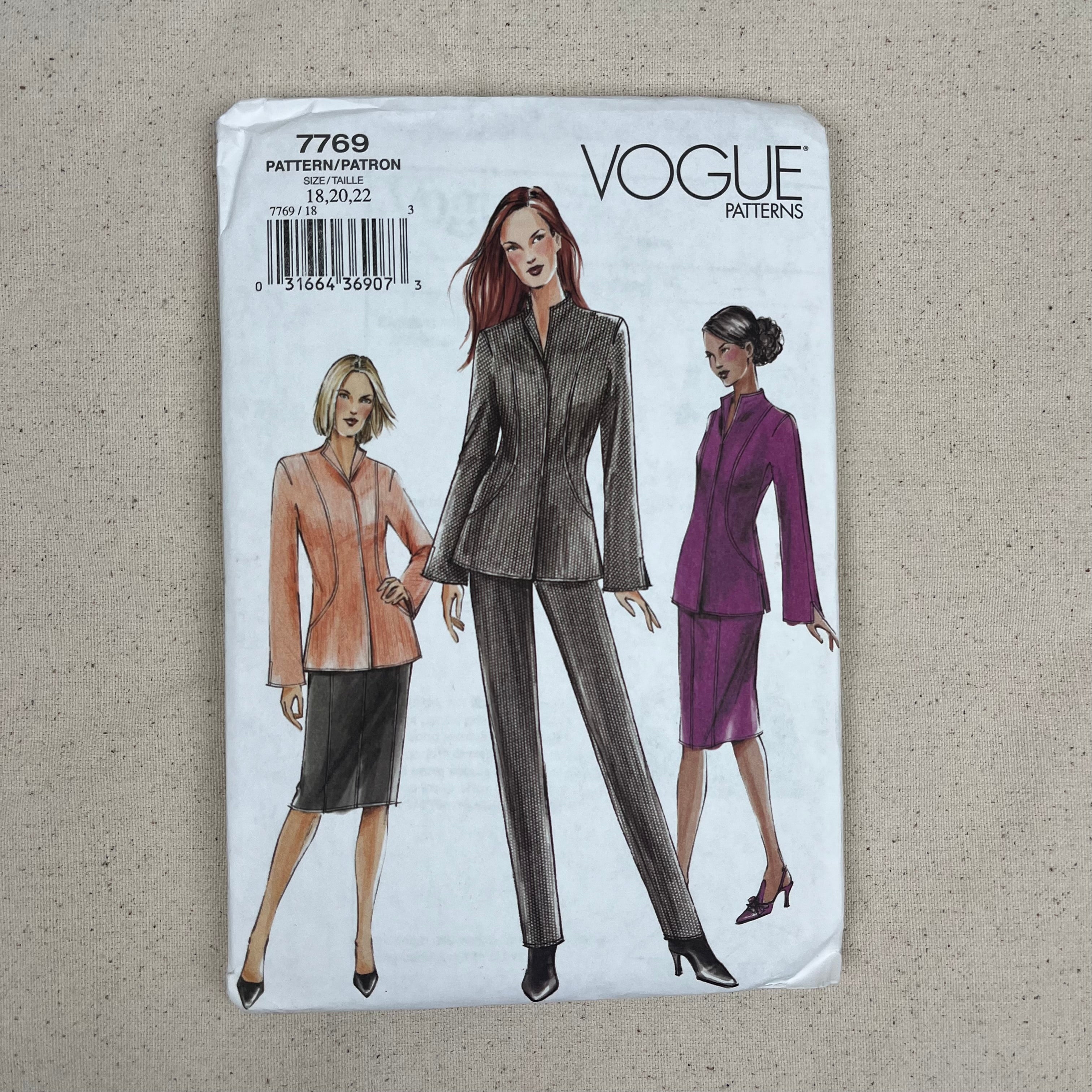 Vogue Pattern - 7769 Petite Jacket, Pants & Skirt (NPA0276)