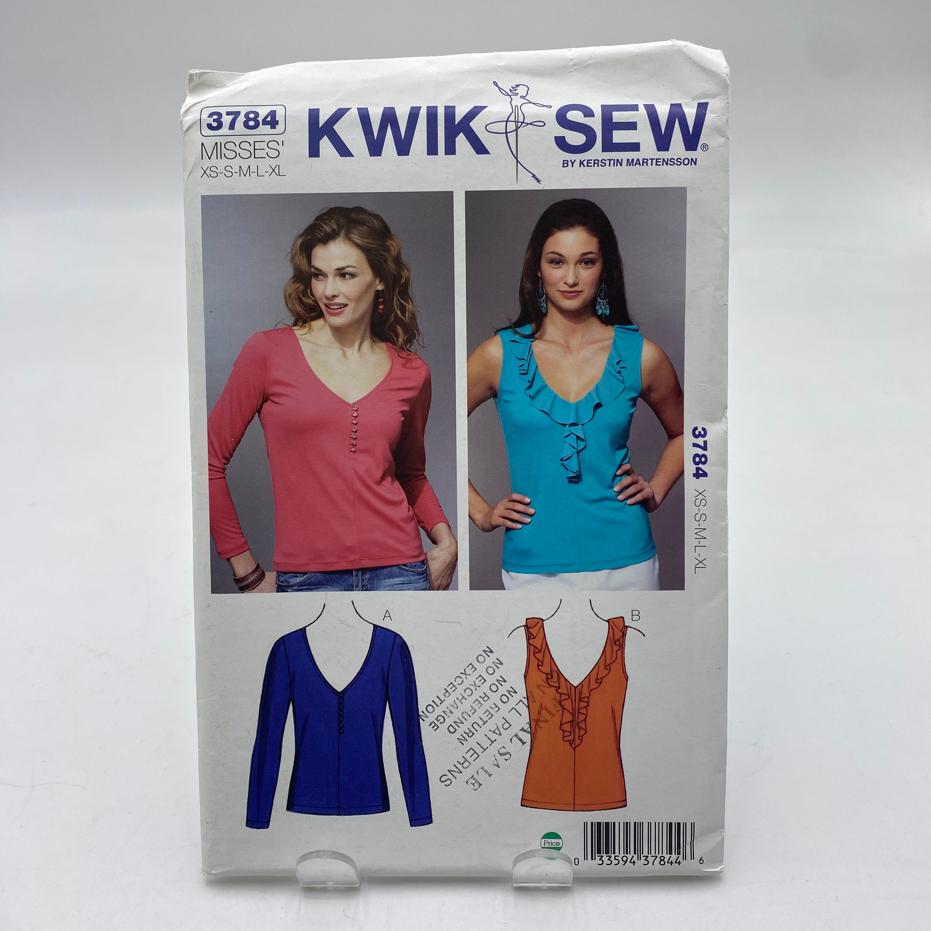 Kwik-Sew Pattern - Misses' Tops 3784 (NPA0207)