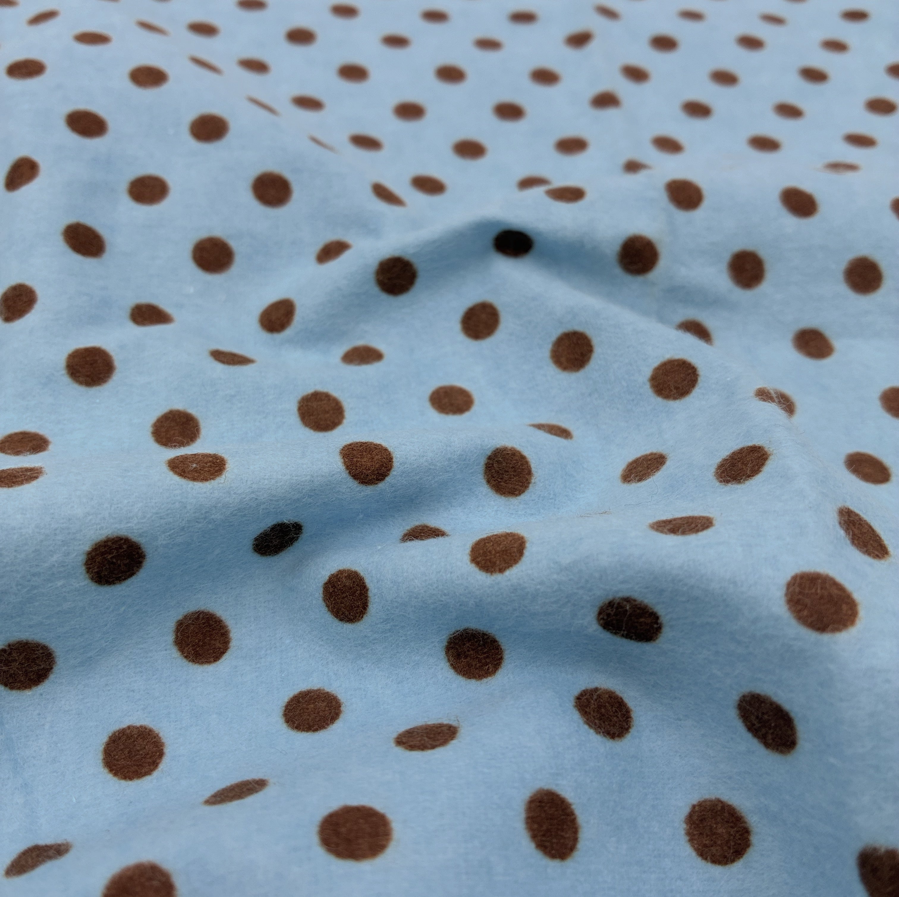 Cotton Flannelette - Cocoa Dots (WFL0424)