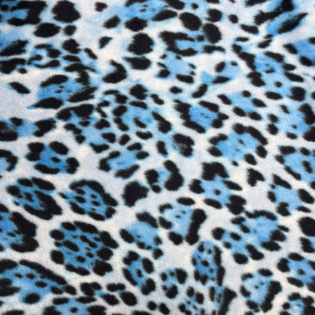 Fleece - Black & Blue Leopard (KFC0394)