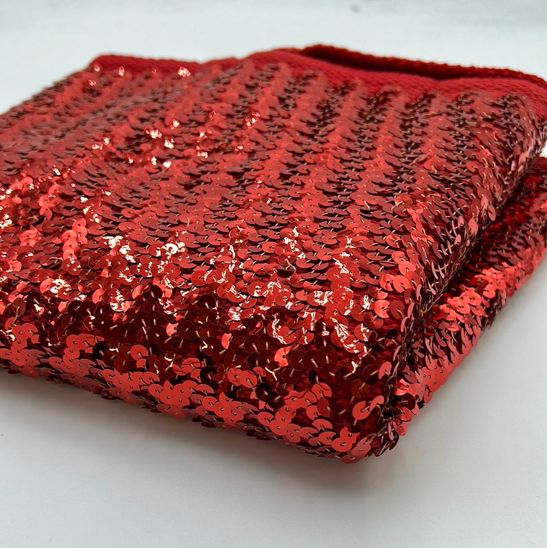 Stretch Sequin Knit, Red (KXX0149150) Our Social Fabric