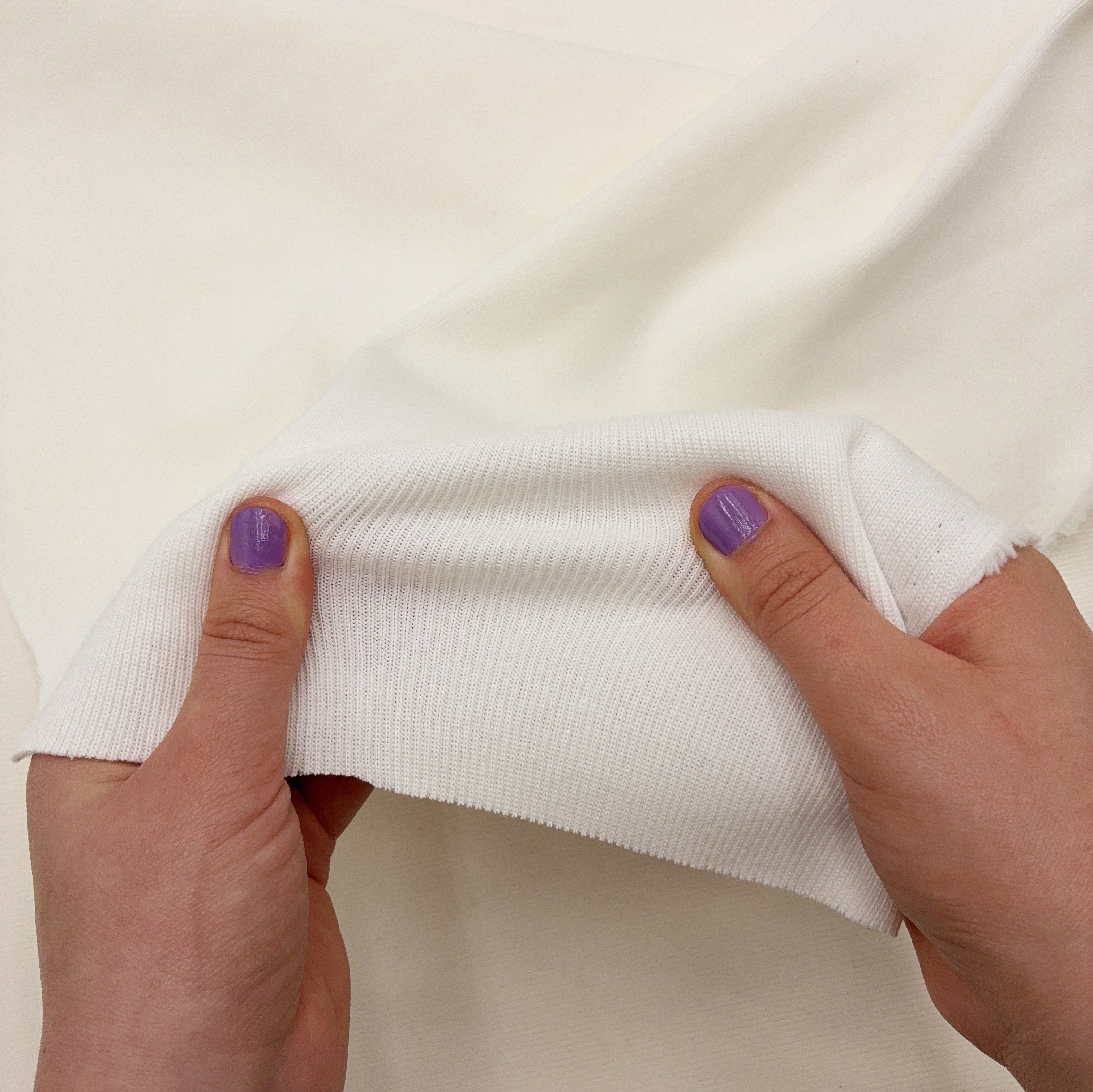 Cotton Heavy Rib - White (KRB0668:69)