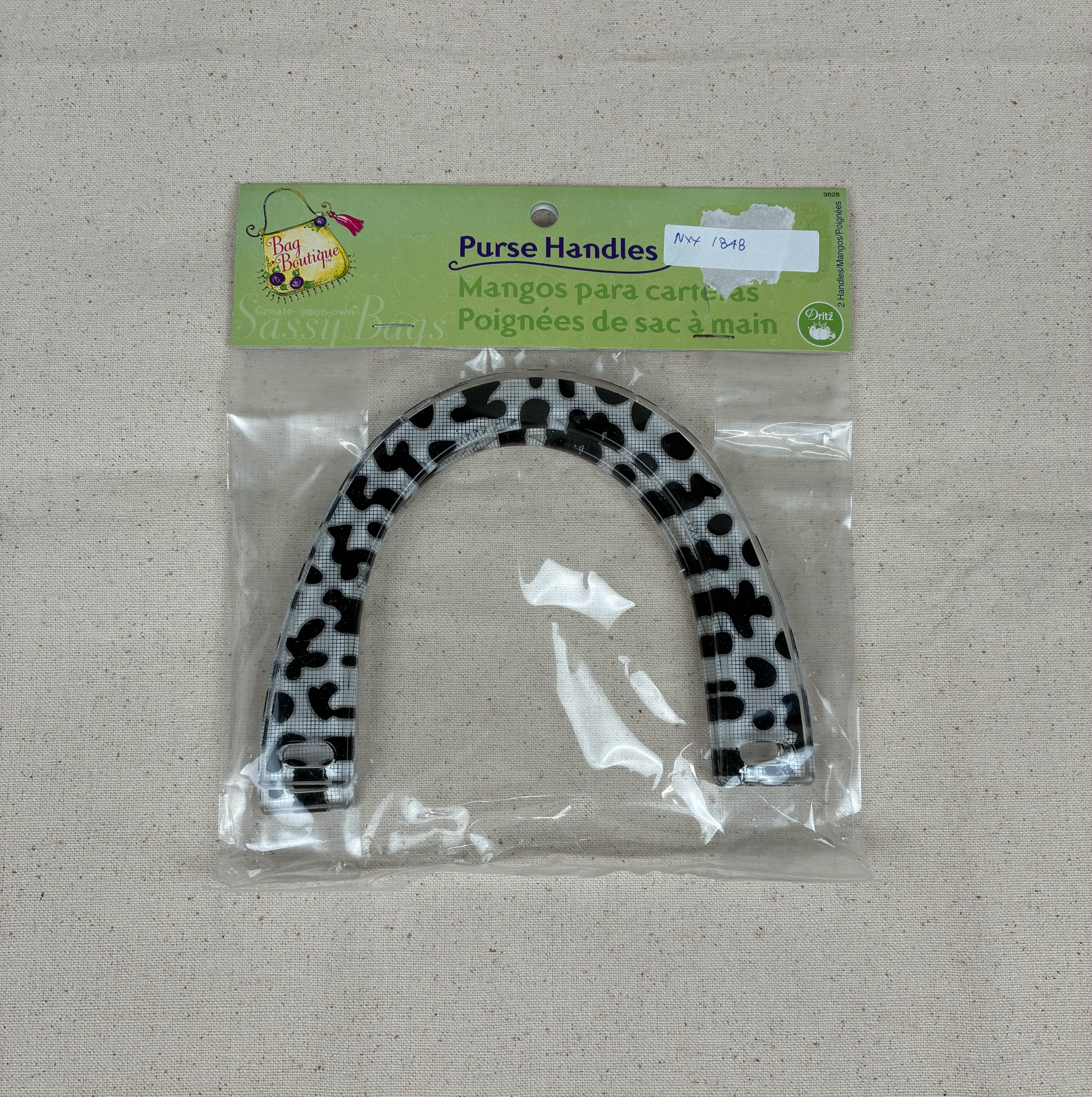 Acrylic Purse Handles - Cosmic Cow Print (NXX1848)
