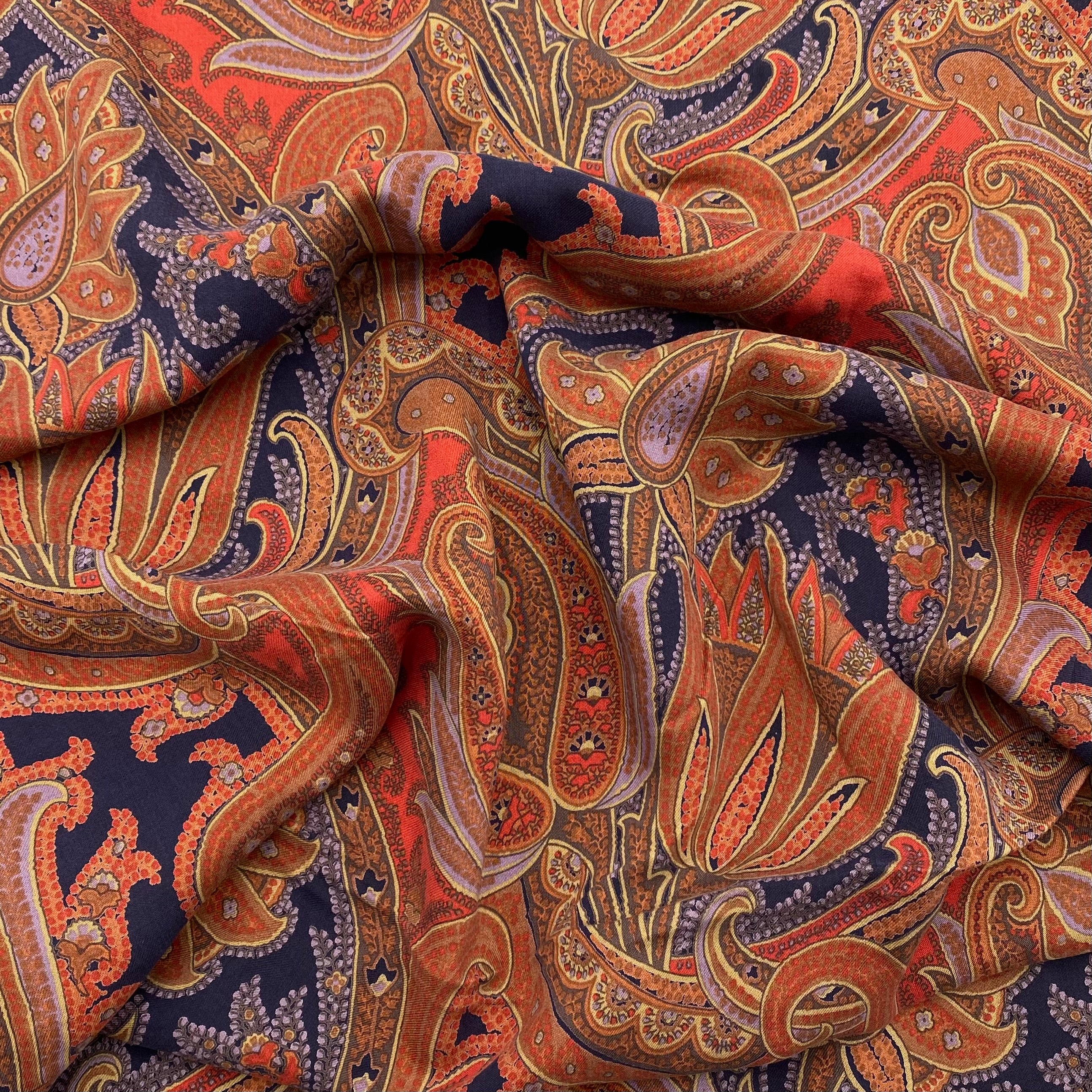 Rayon Dress Weight - Copper Paisley (WDW3365)