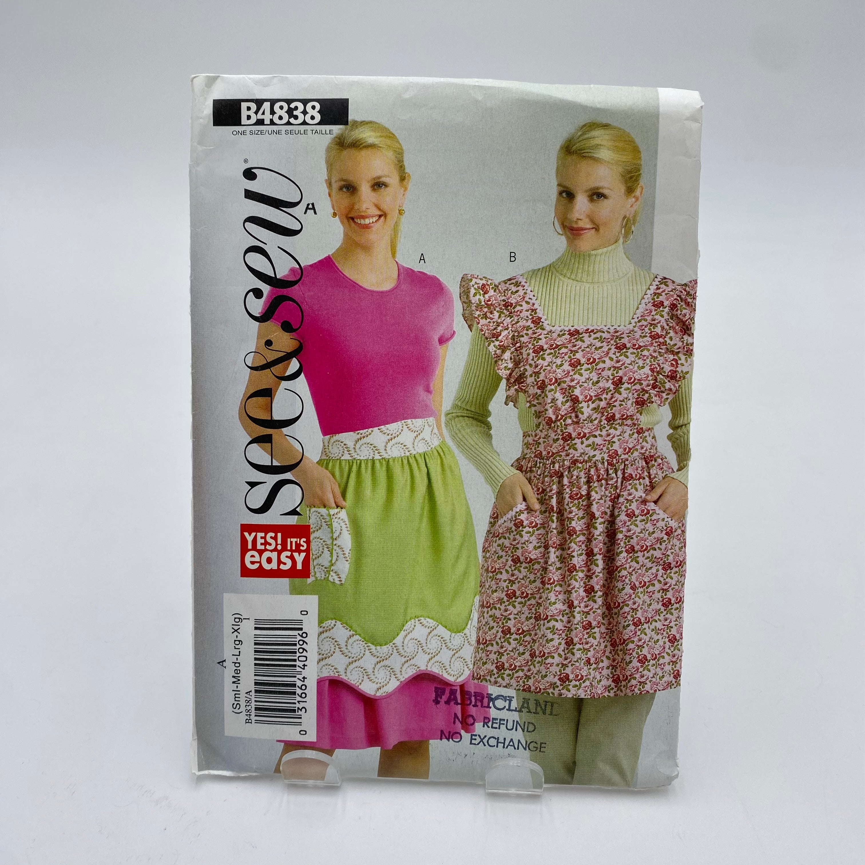 See & Sew Pattern - Bags B4838 (NPA0162)