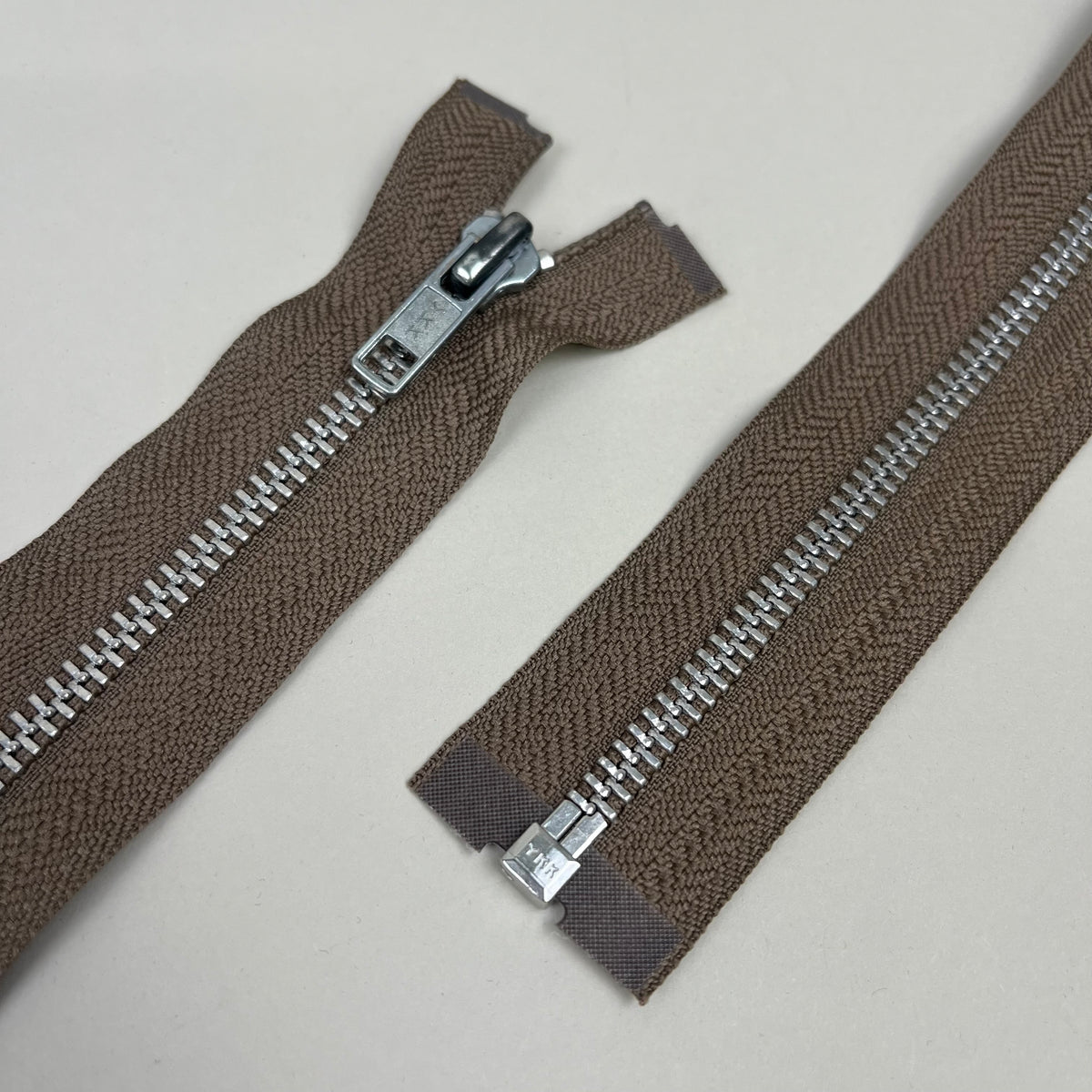 5 Separating Metal Zippers - Earth & Silver 26.5" (NZP0516)