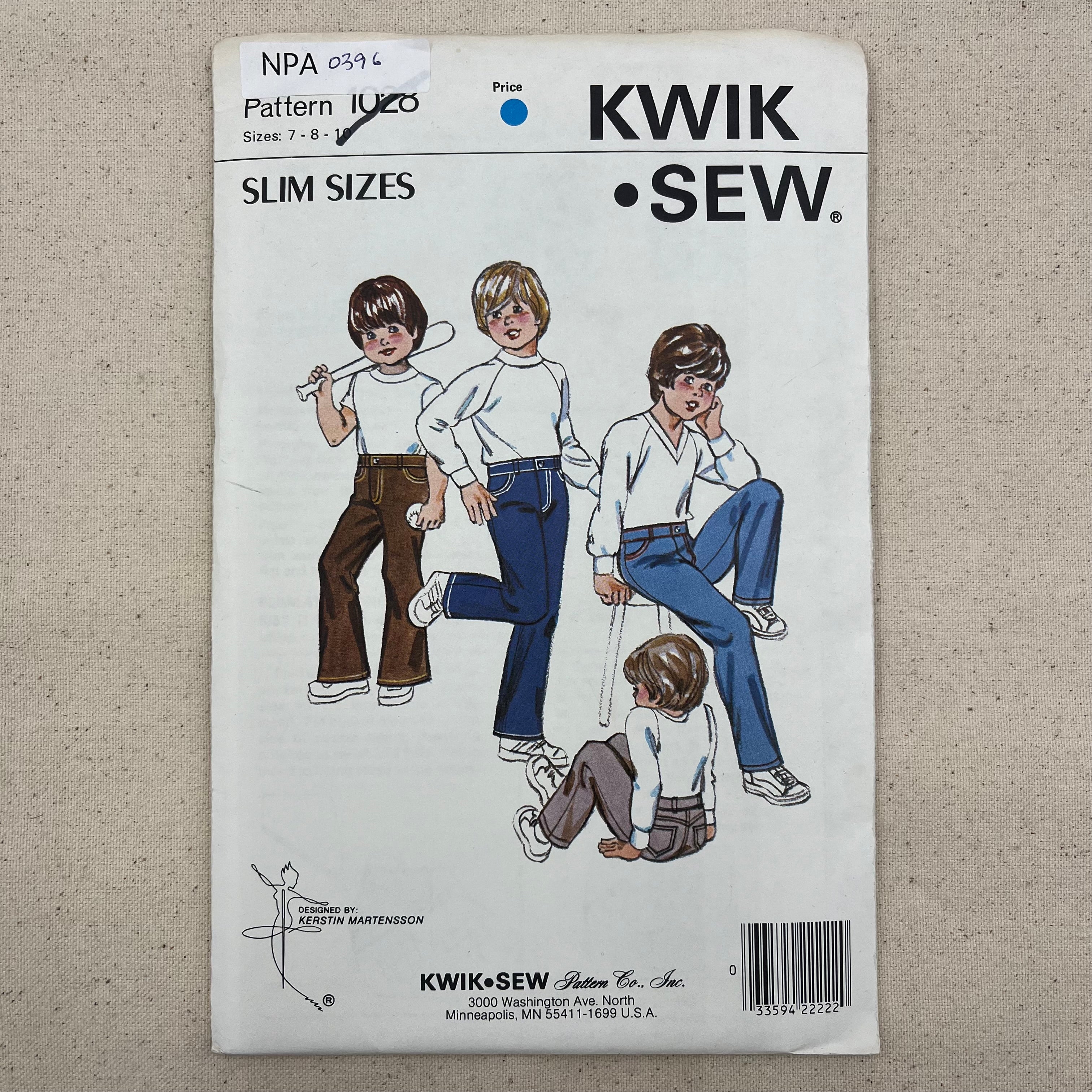 Kwik Sew Pattern - 1028 Kids Jeans (NPA0396)