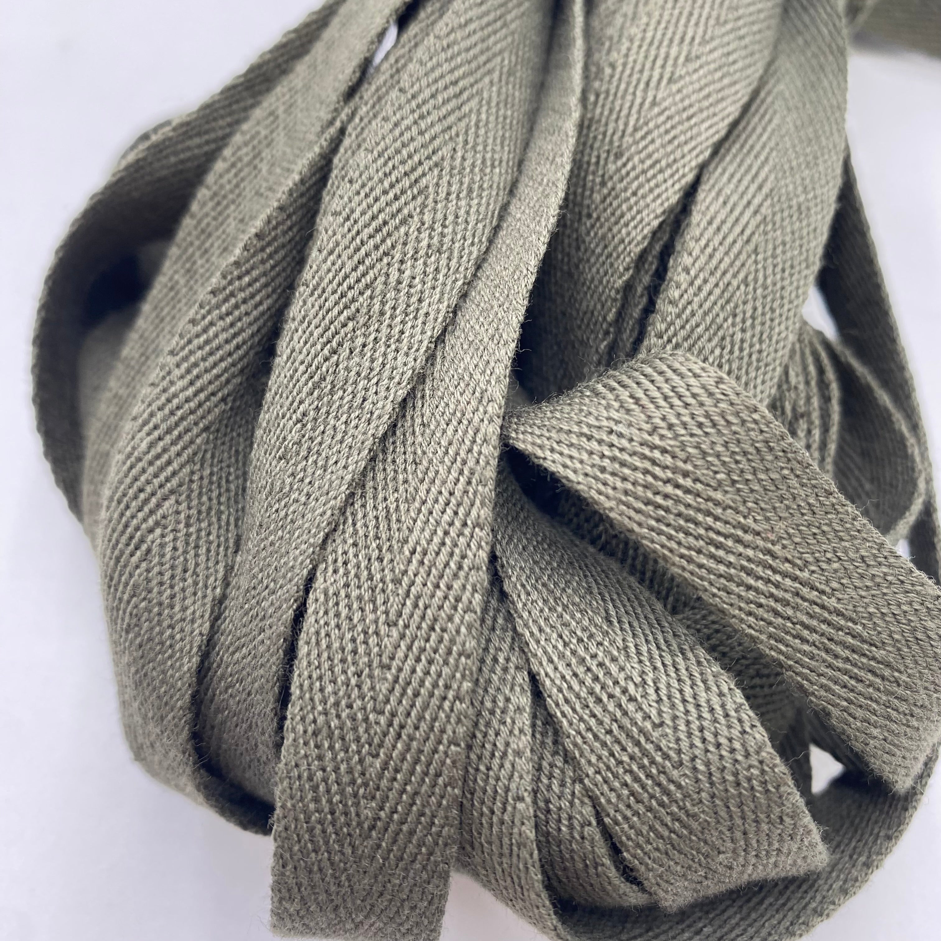 Cotton Twill Tape - Olive - 15m Bundle (NXX1748)