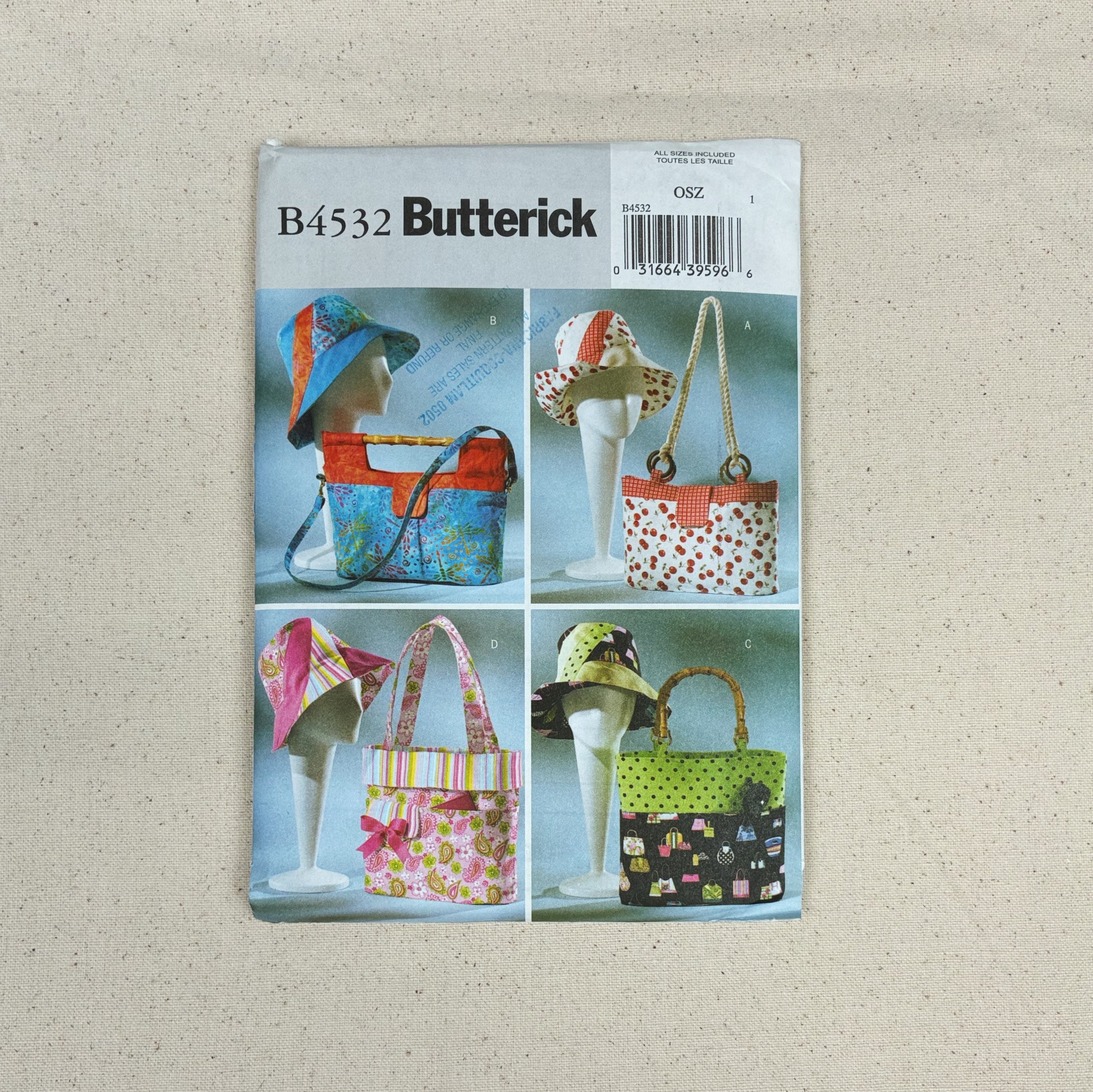 Bag Making Pattern - Butterick B4532 (NPA0444)